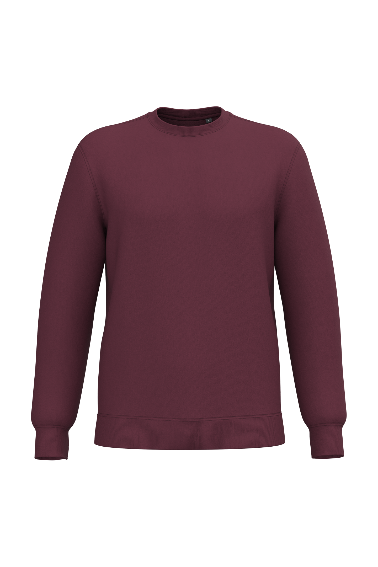 Kariban Gerecyclede uniseks sweater met ronde hals — Wine