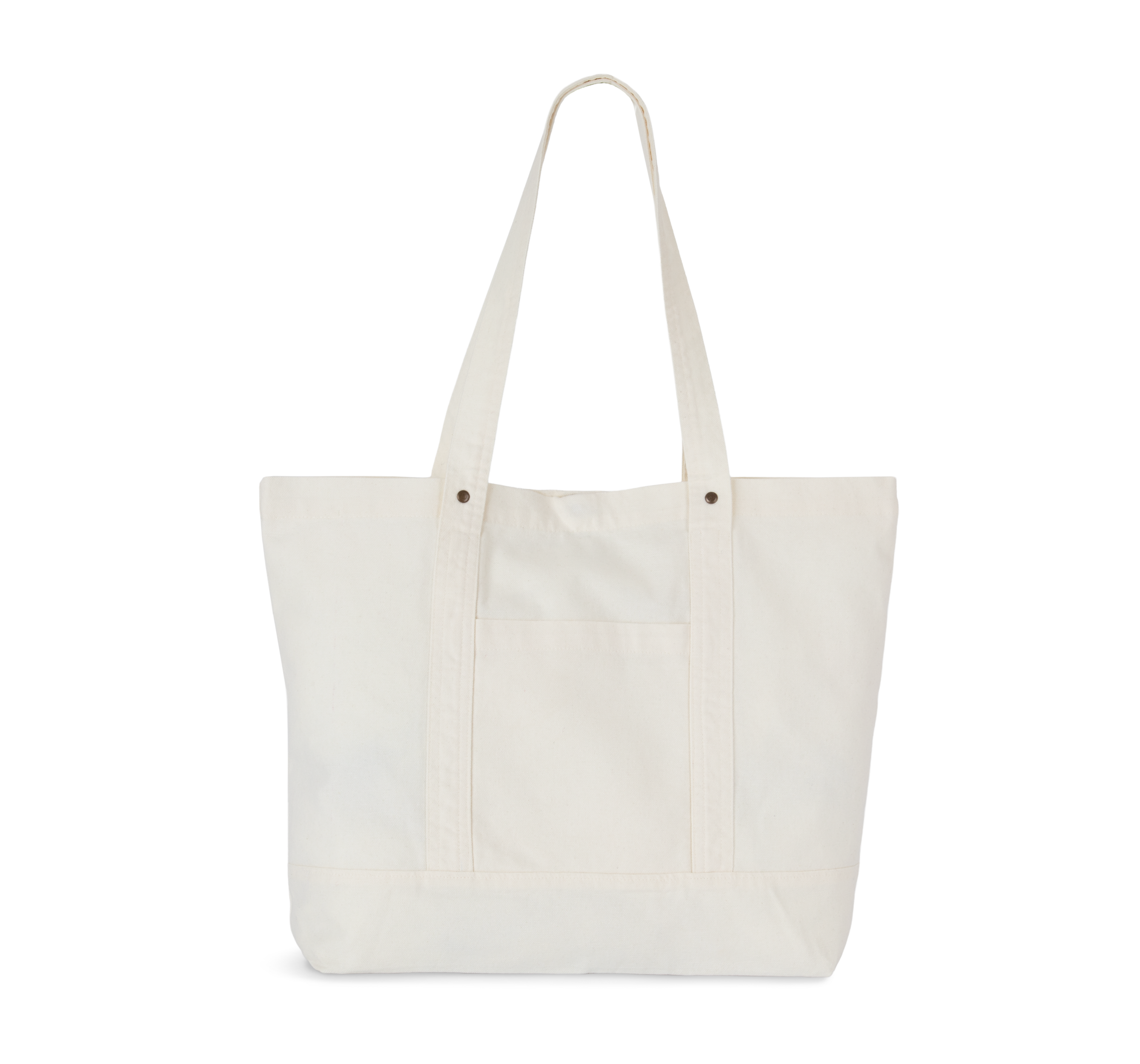 Kimood Grote shopper met zijzak — Washed Ivory