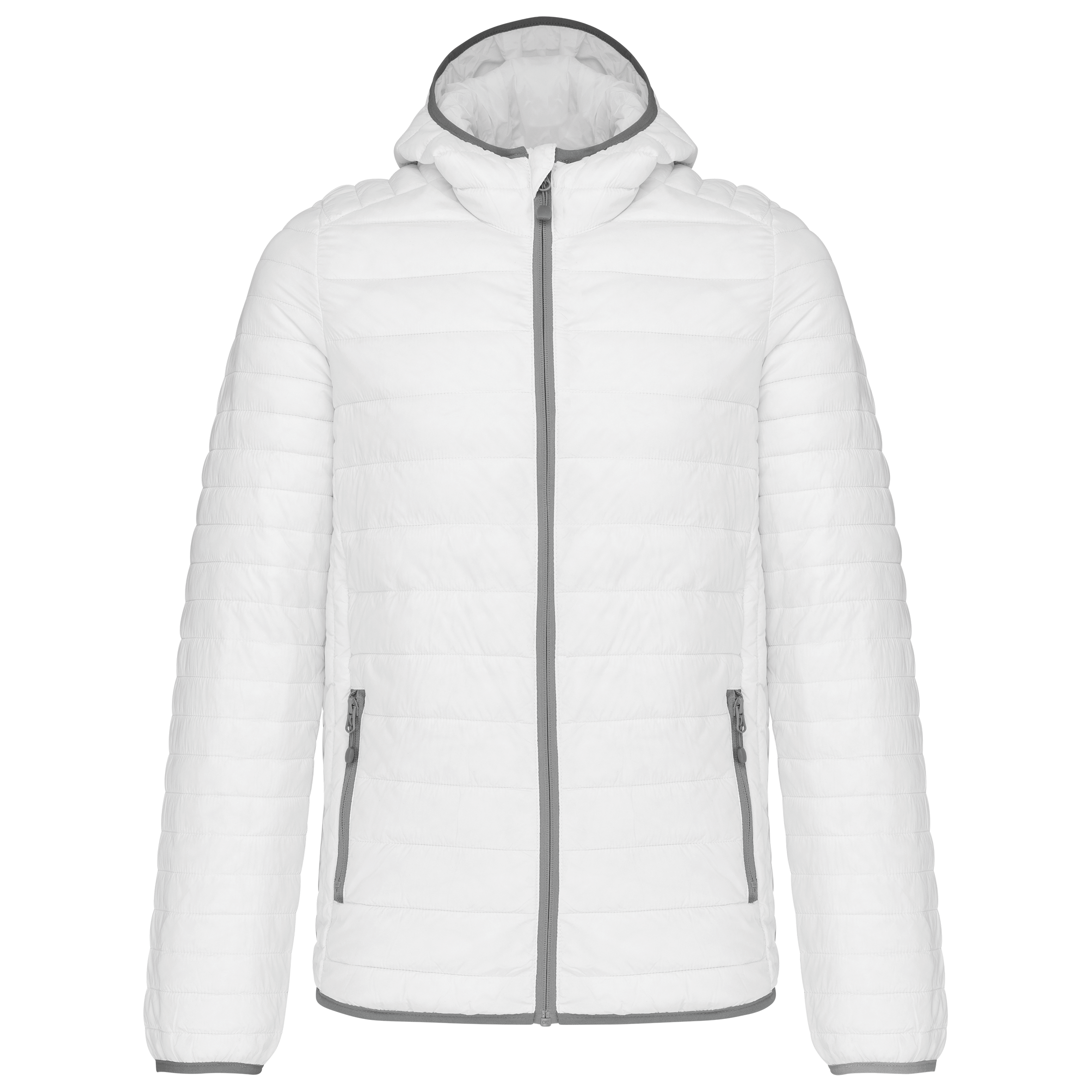 Kariban Men's lightweight hooded padded jacket — White