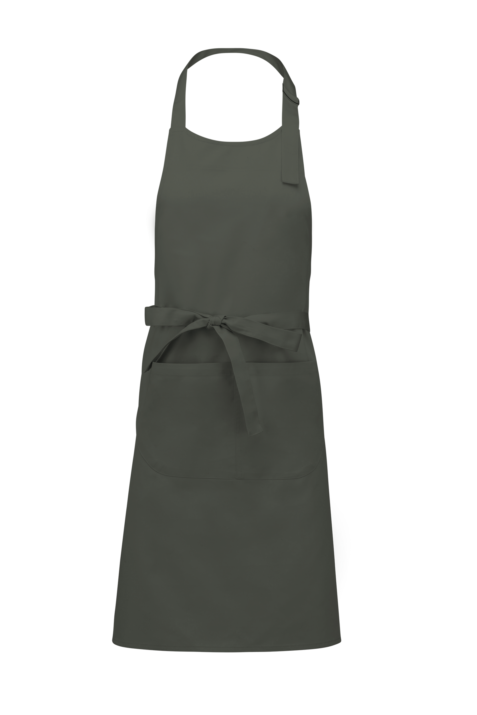 Kariban Katoenen schort met zak — Green Olive