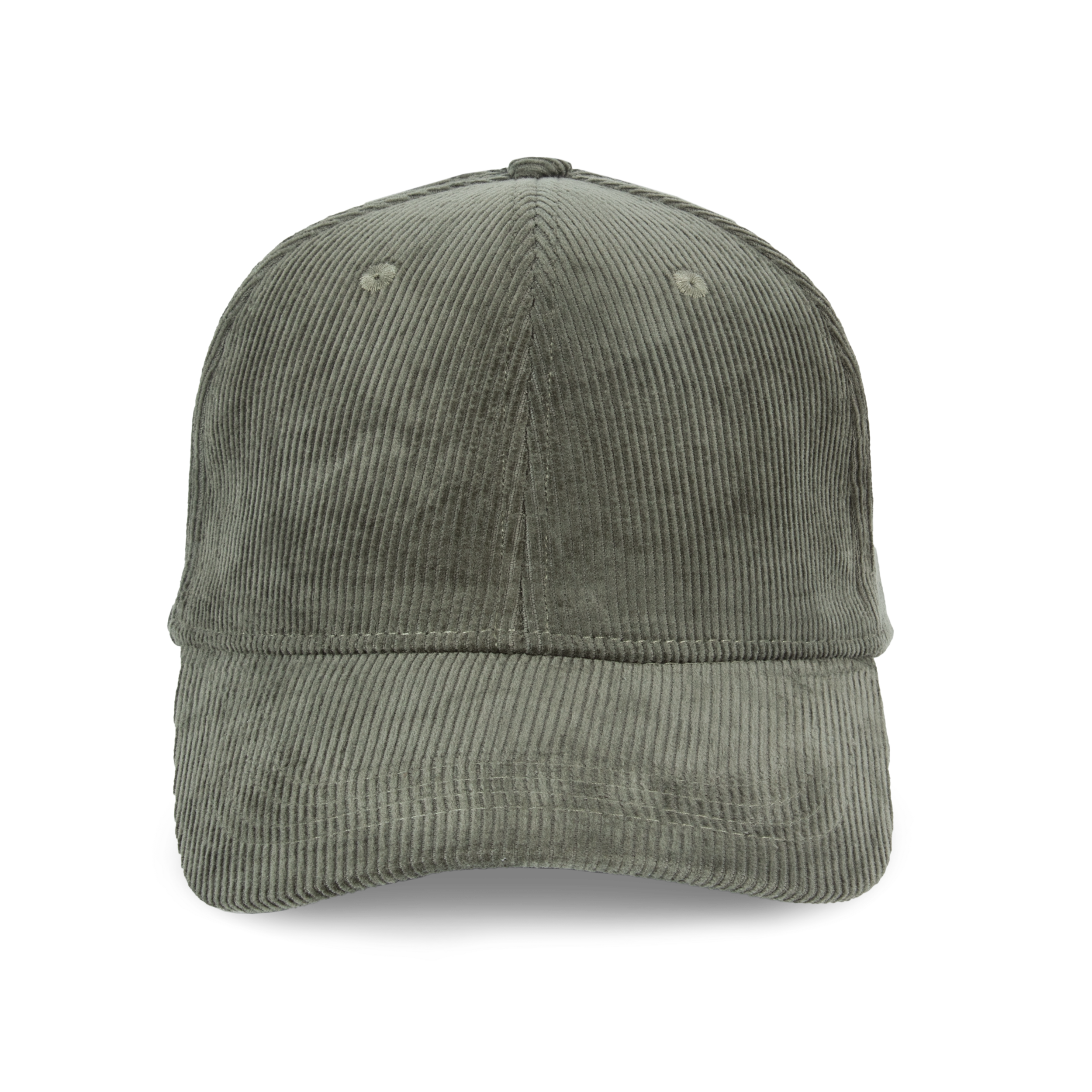 Native Spirit Ecologische uniseks pet met 6 panelen in ribfluweel — Organic Khaki