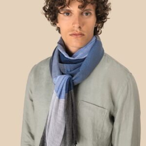 Spasso Geruite uniseks tulbanddoek  — Blue Checks