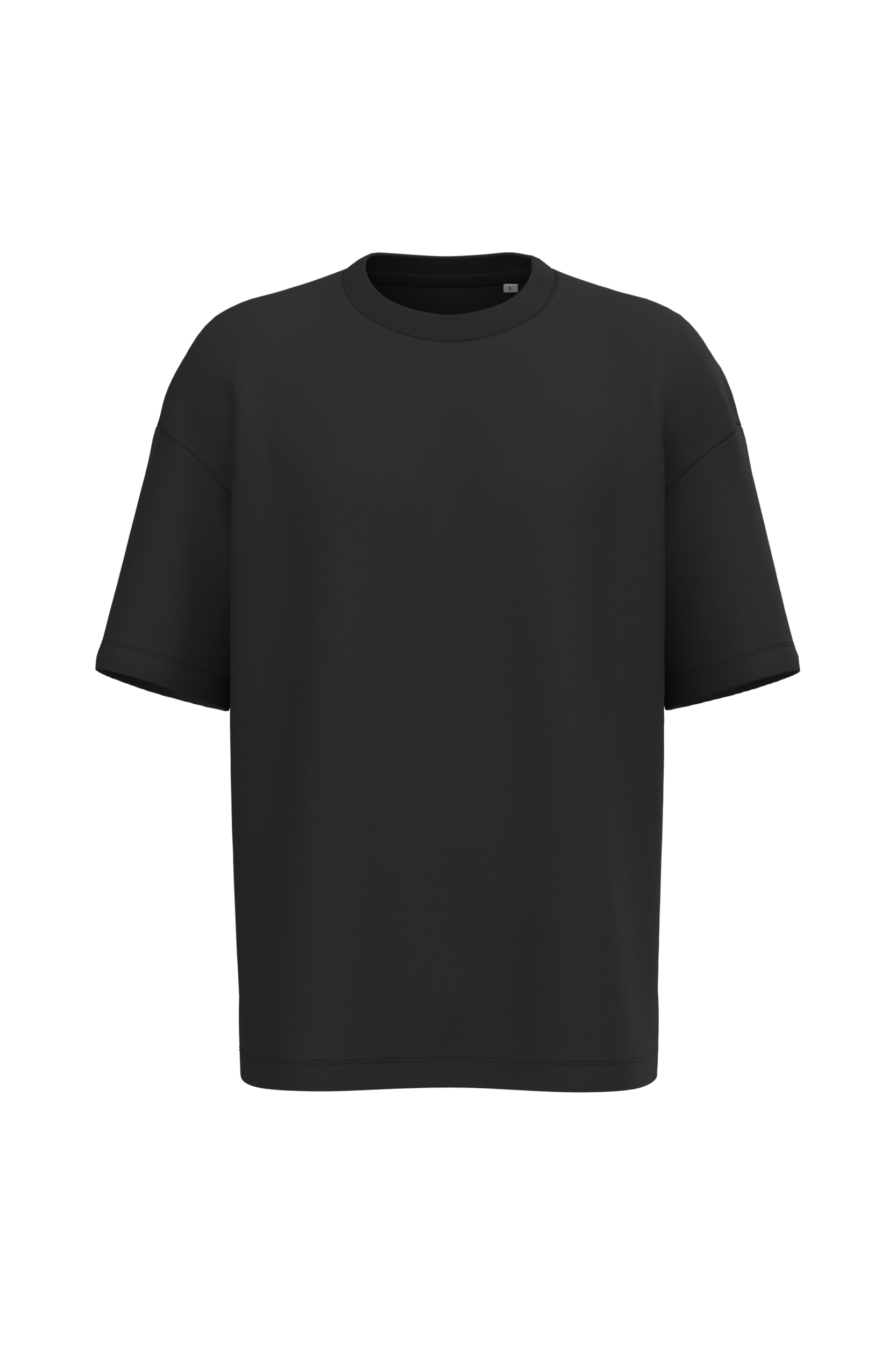 Native Spirit Ecologisch oversized uniseks T-shirt French Terry — Black