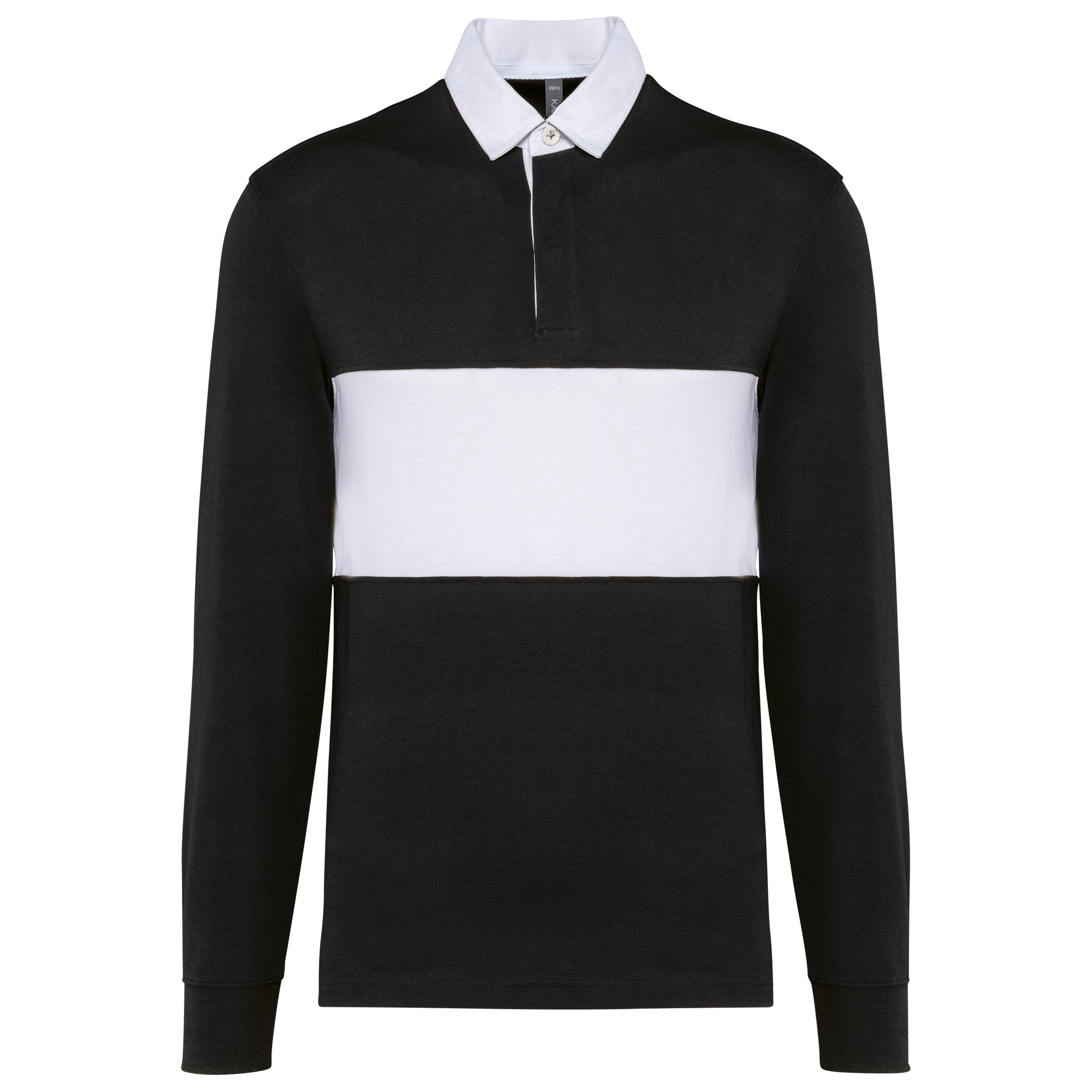 PROACT® Rugbypolo met lange mouwen — Black / White