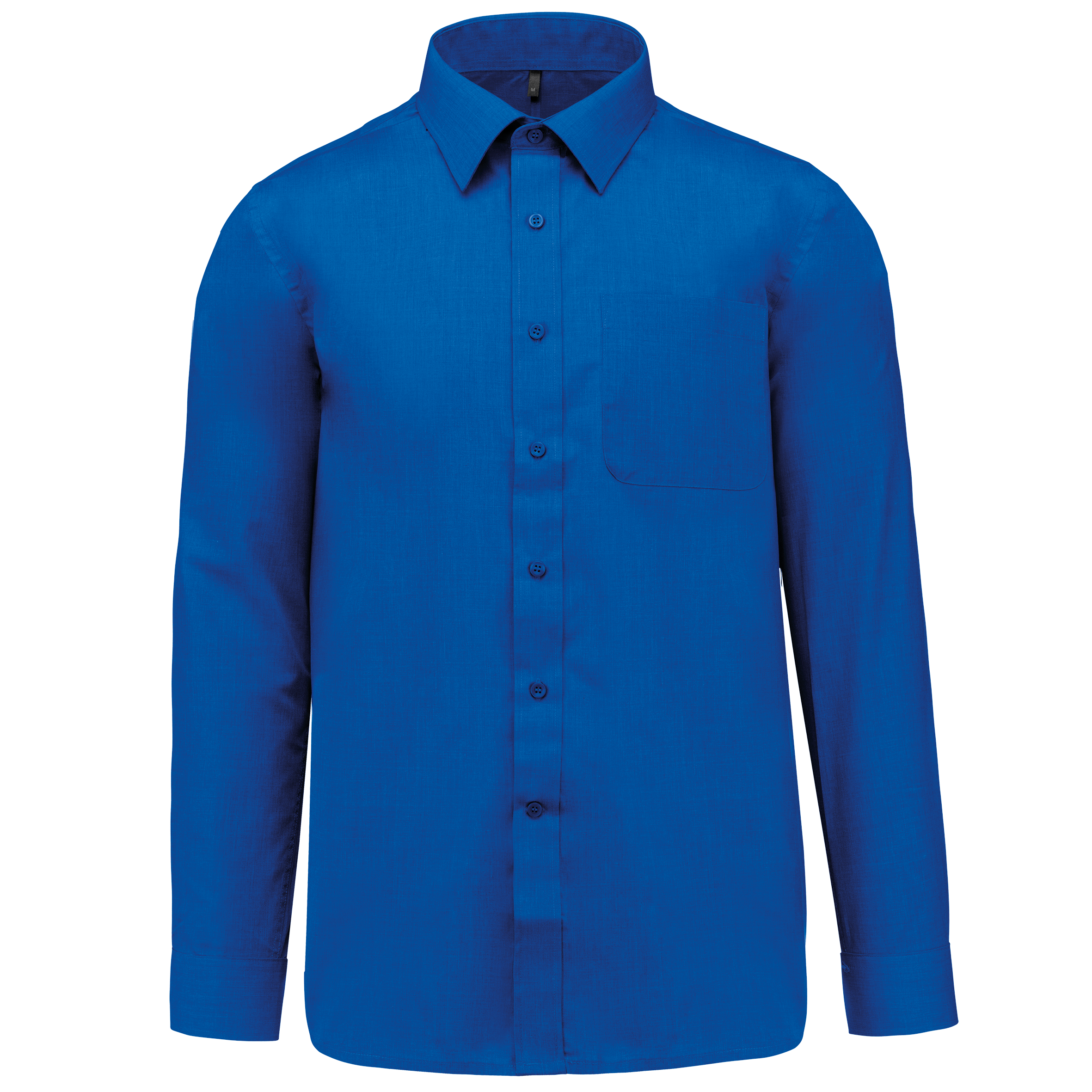 Kariban Overhemd in onderhoudsvriendelijk polykatoen-popeline heren — Light Royal Blue