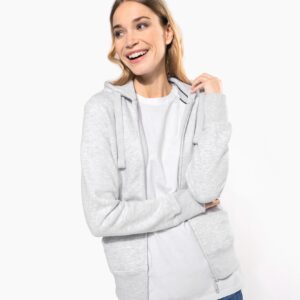 Kariban Damessweater met rits en capuchon