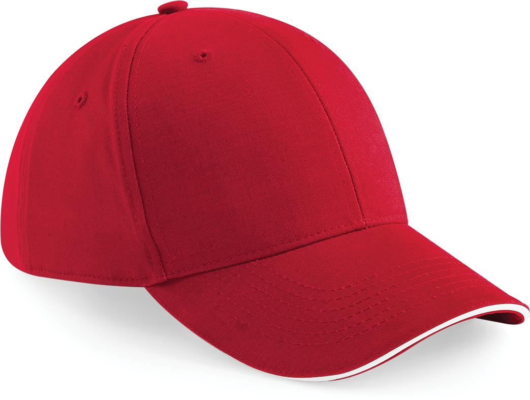 Beechfield® Pet Athleisure met 6 panelen — Classic Red / White