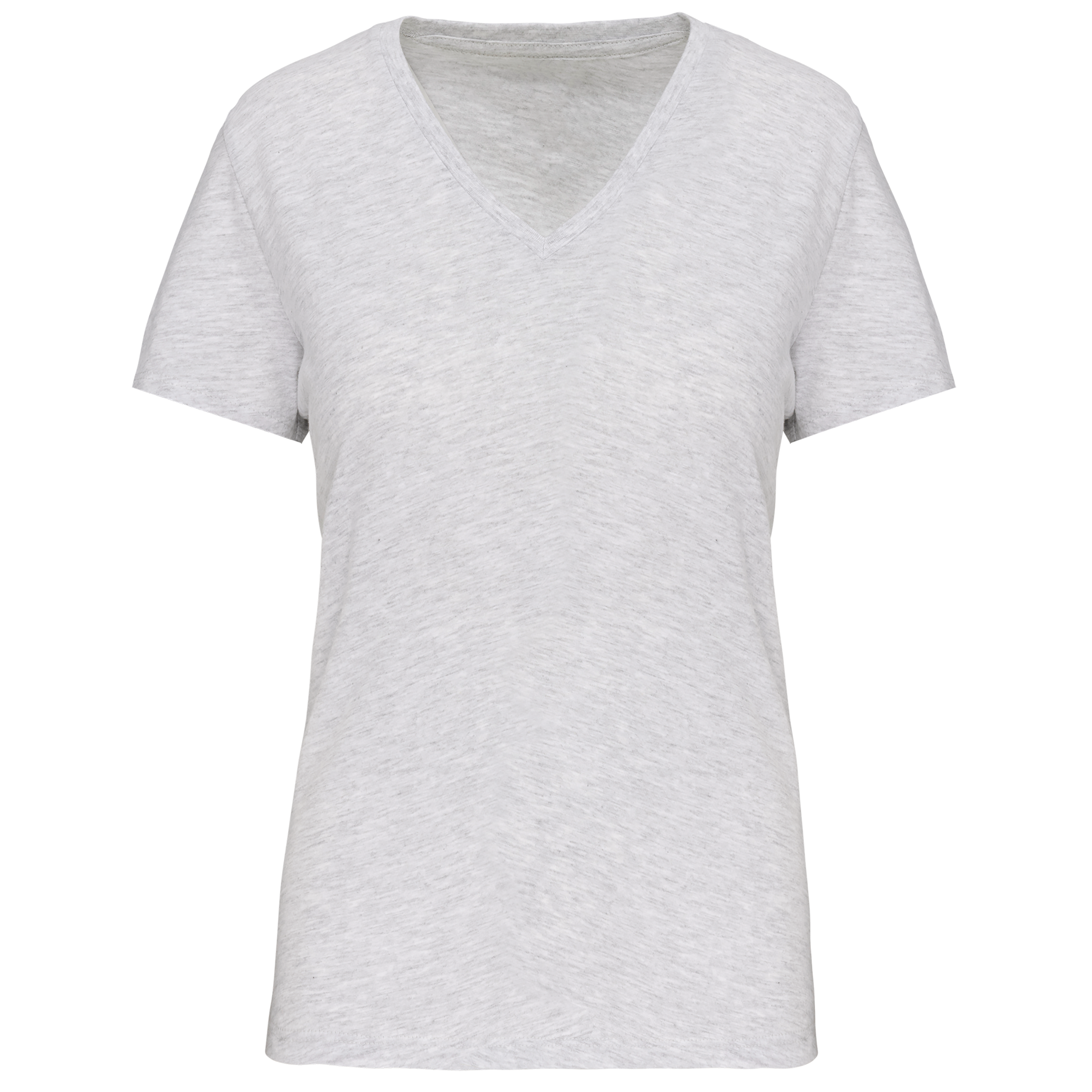 Kariban Dames-T-shirt BIO150 IC V-hals — Ash Heather