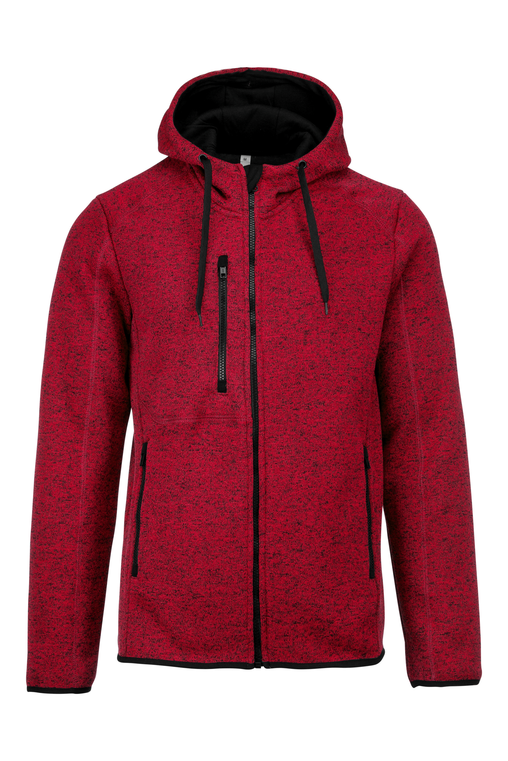PROACT® Heather herenvest met capuchon — Red Melange