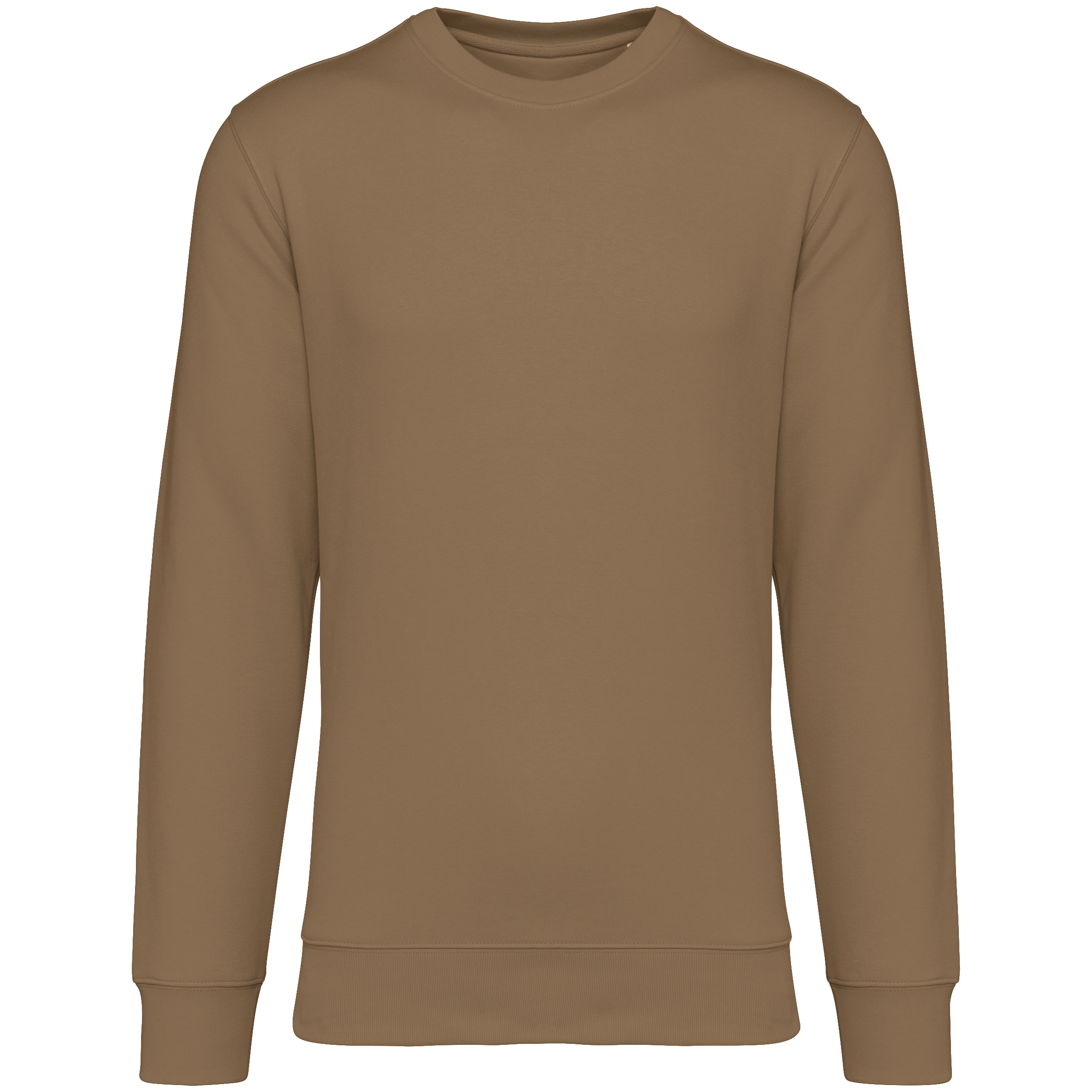 Native Spirit Ecologische uniseks sweater met ronde hals — Dark camel