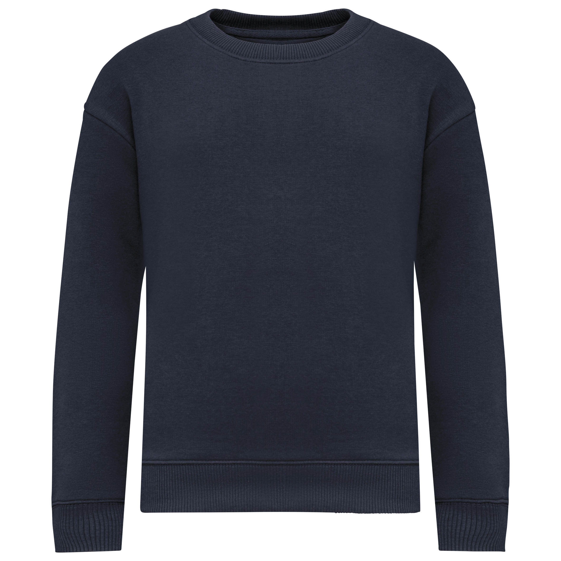 Native Spirit Ecologische cropped kindersweater met ronde hals — Navy Blue