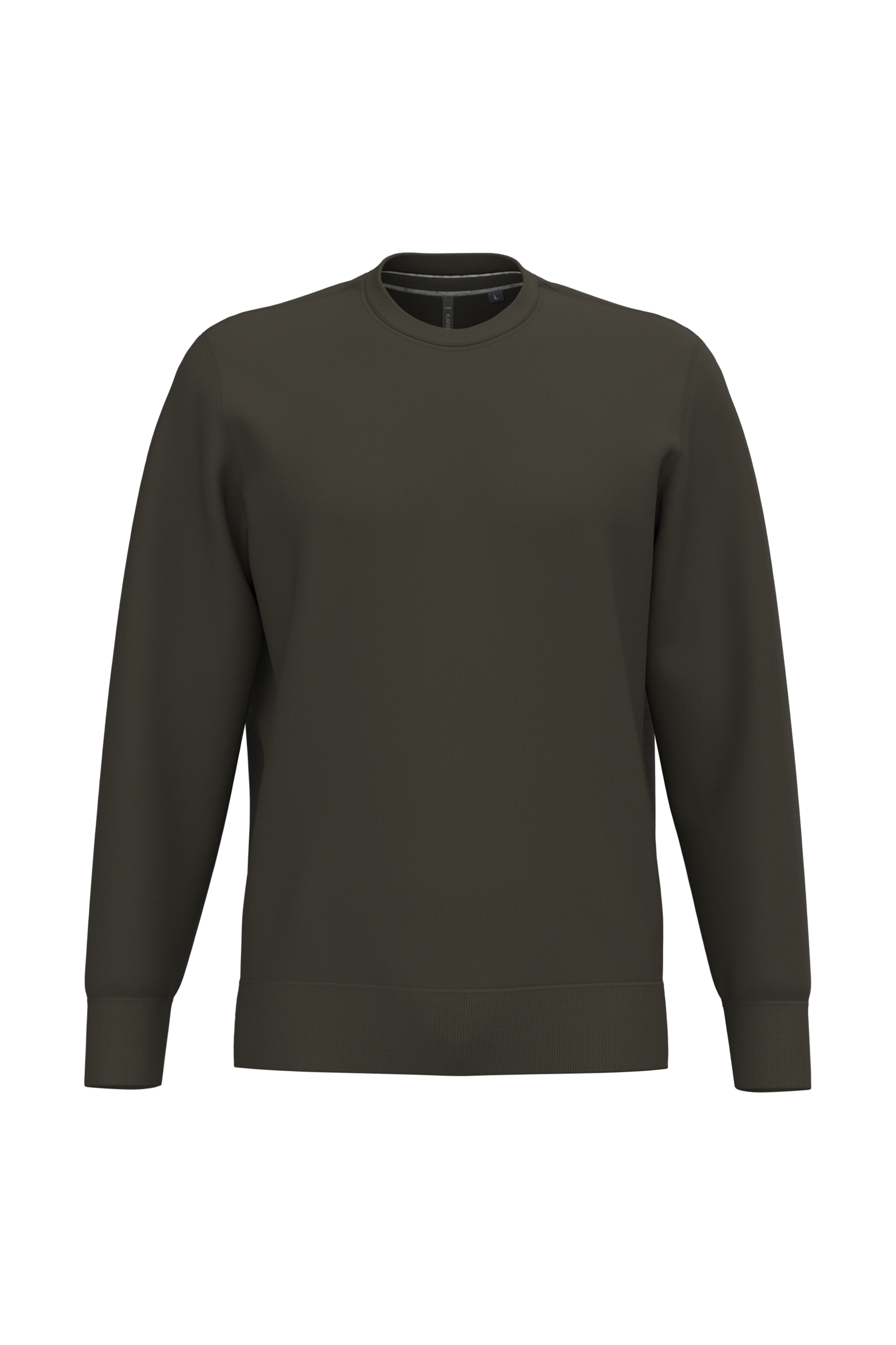 Kariban Sweater ronde hals — Dark Khaki