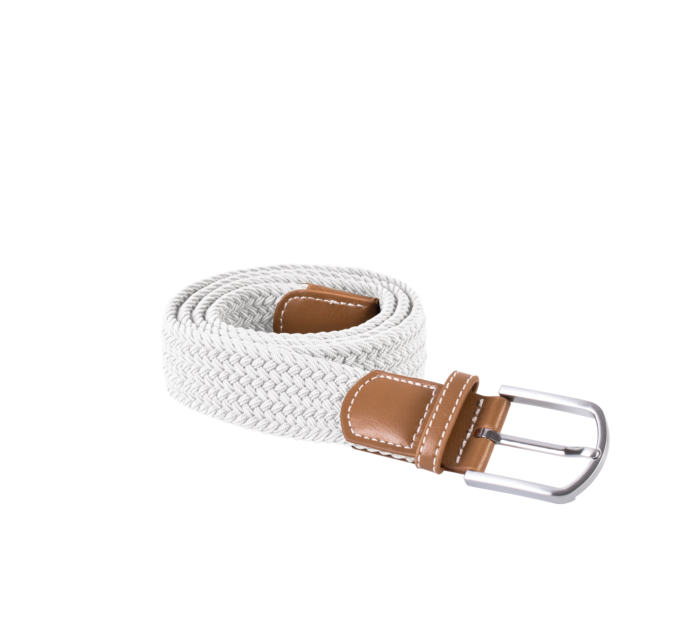K-up Elastische gevlochten riem — White