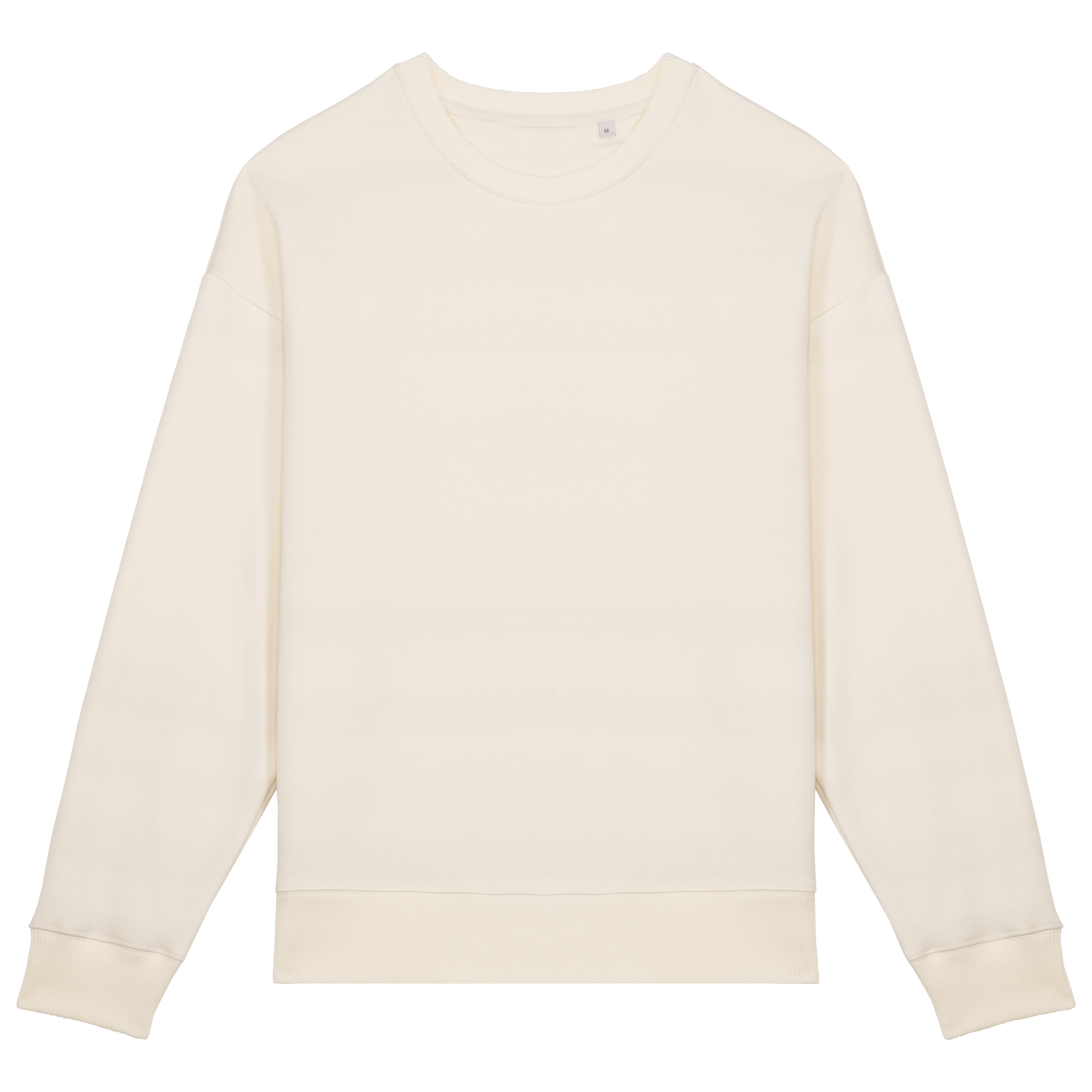 Native Spirit Ecologische oversized uniseks sweater met ronde hals — Ivory