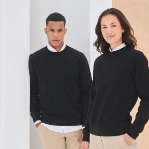 Henbury Ecologische unisex sweater — Black