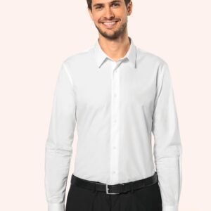 Kariban Premium Herenoverhemd van popeline met lange mouwen