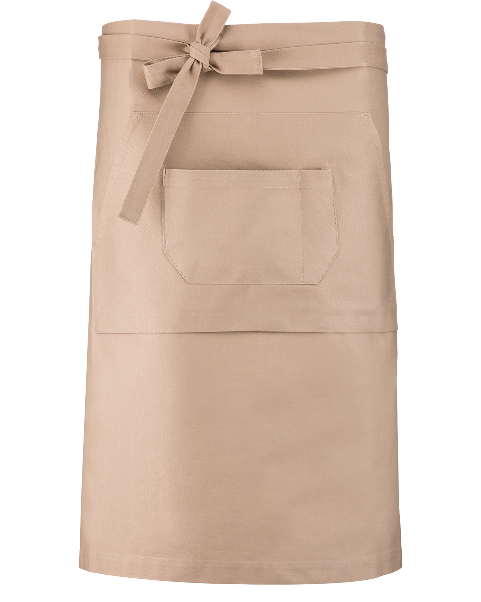 Kariban Katoenen lang schort — Beige