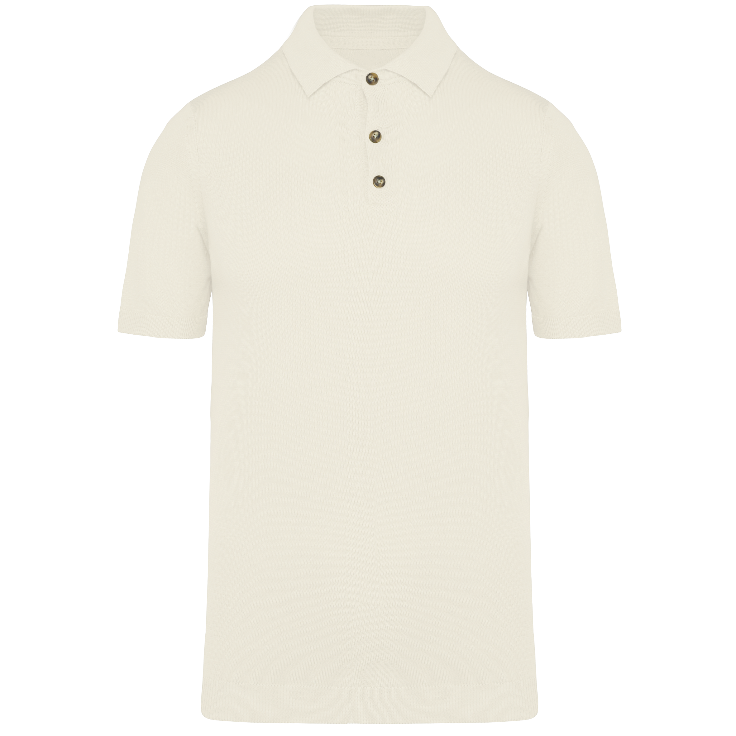 Spasso Ecologische tricot herenpolo — Ivory
