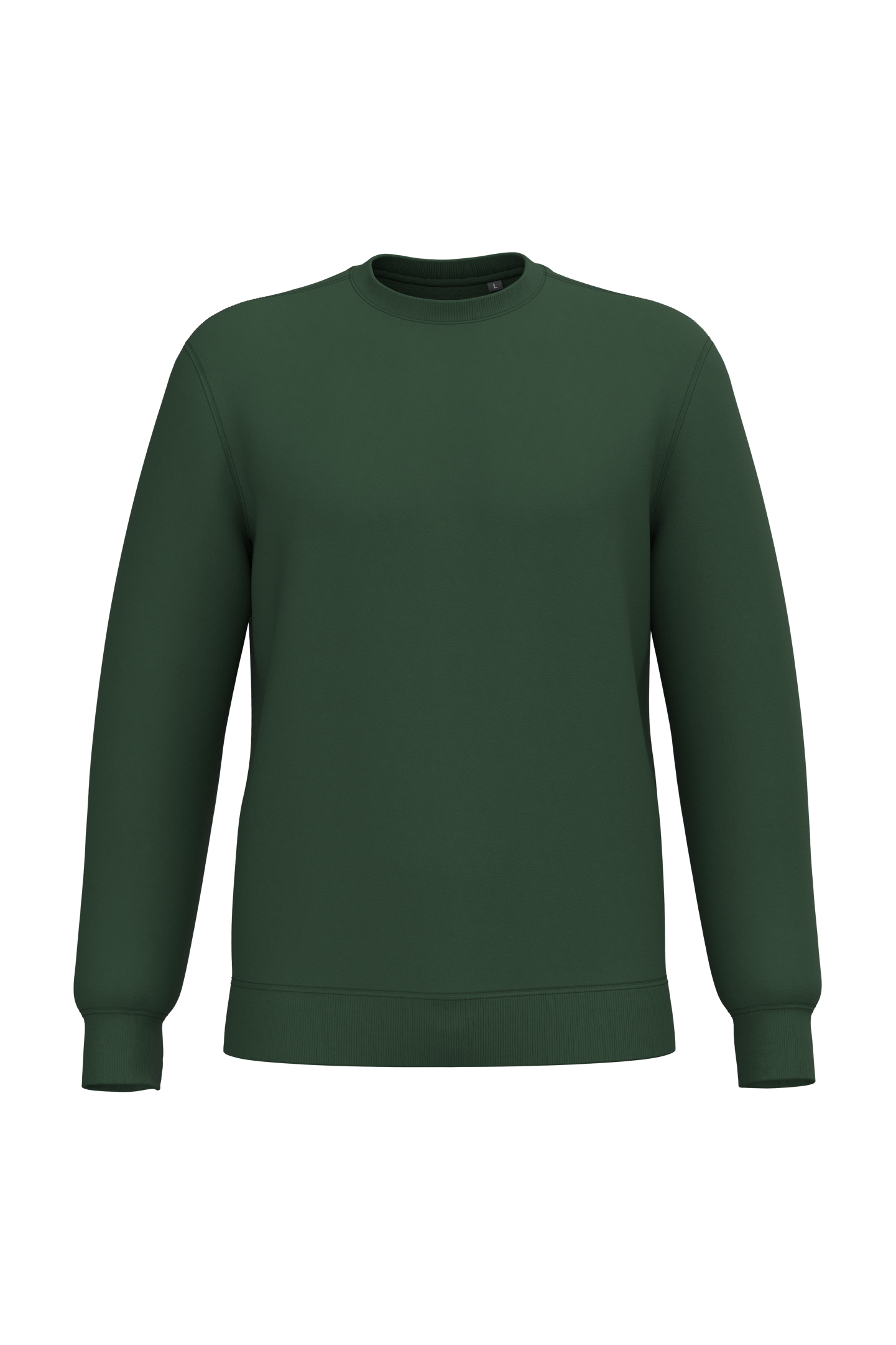 Kariban Gerecyclede uniseks sweater met ronde hals — Forest Green
