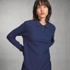 B&C ID.001 Ladies' long-sleeve polo shirt