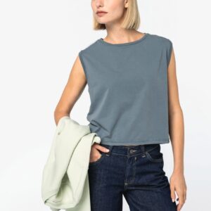 Native Spirit Ecologisch cropped mouwloos dames-T-shirt