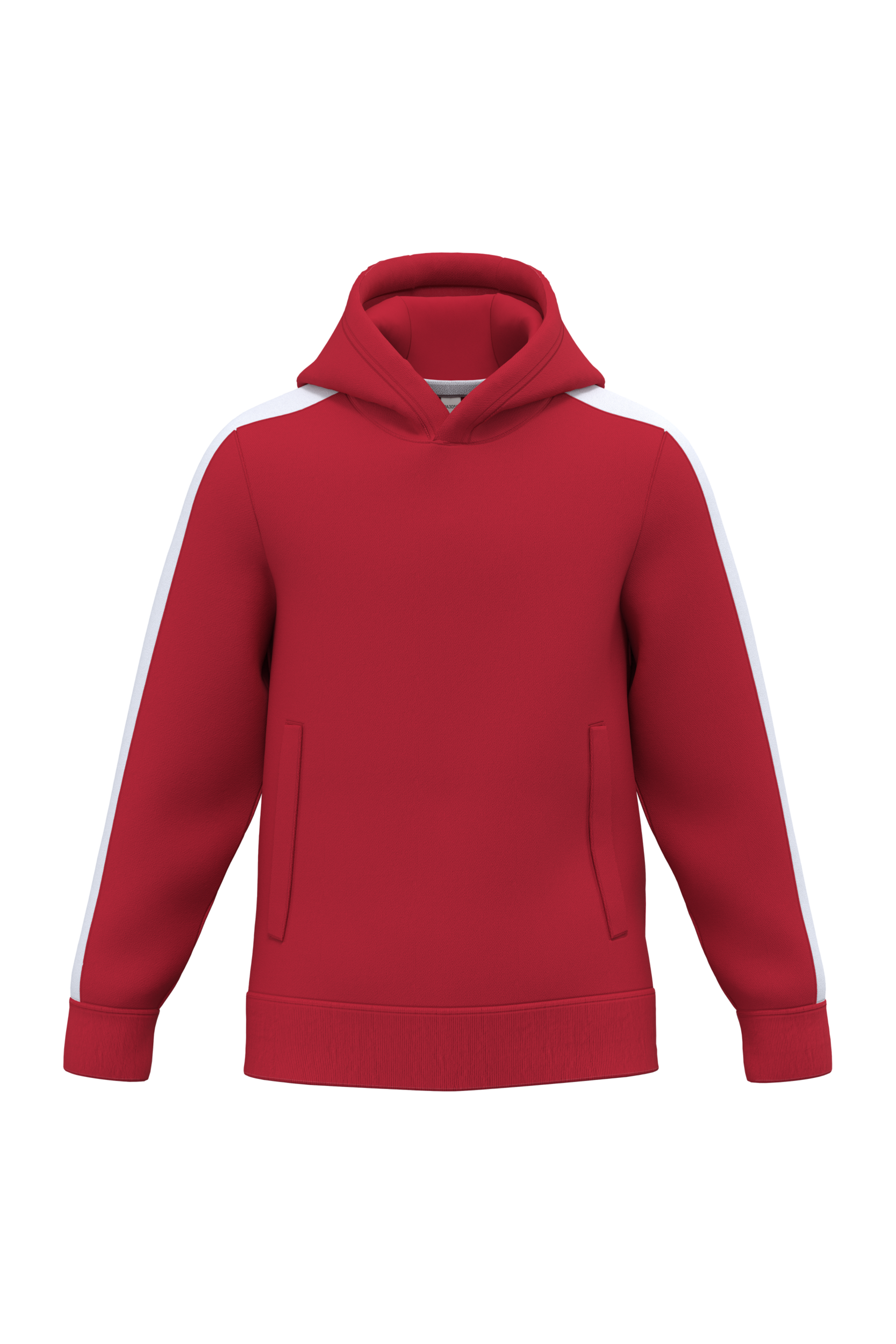 PROACT® Tweekleurige teamwear hoodie voor kinderen — Sporty Red / White