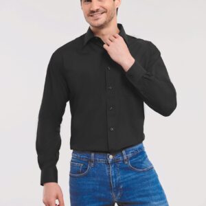 Russell Men's Ls Polycotton Poplin Shirt