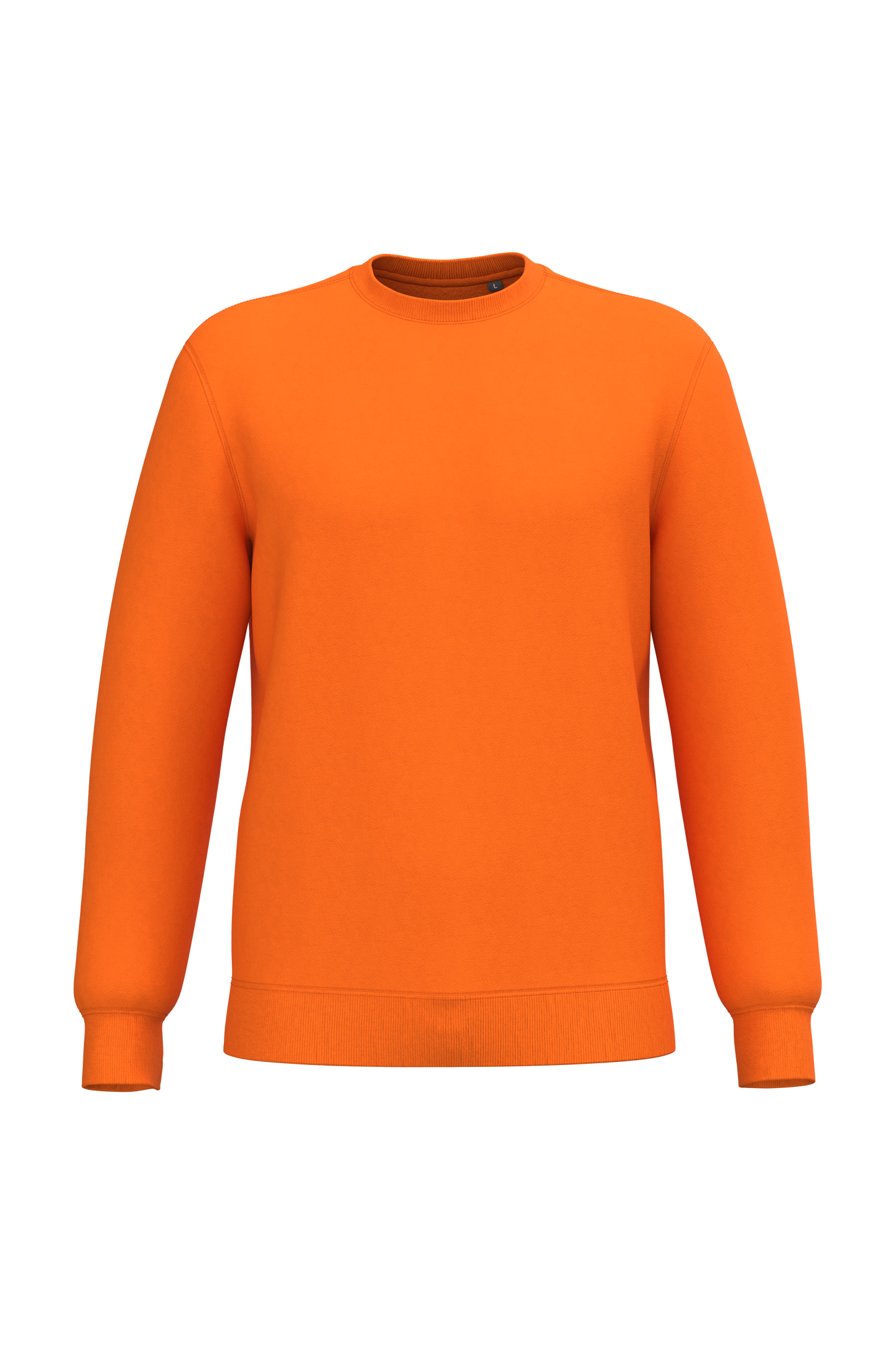 Kariban Gerecyclede uniseks sweater met ronde hals — Orange