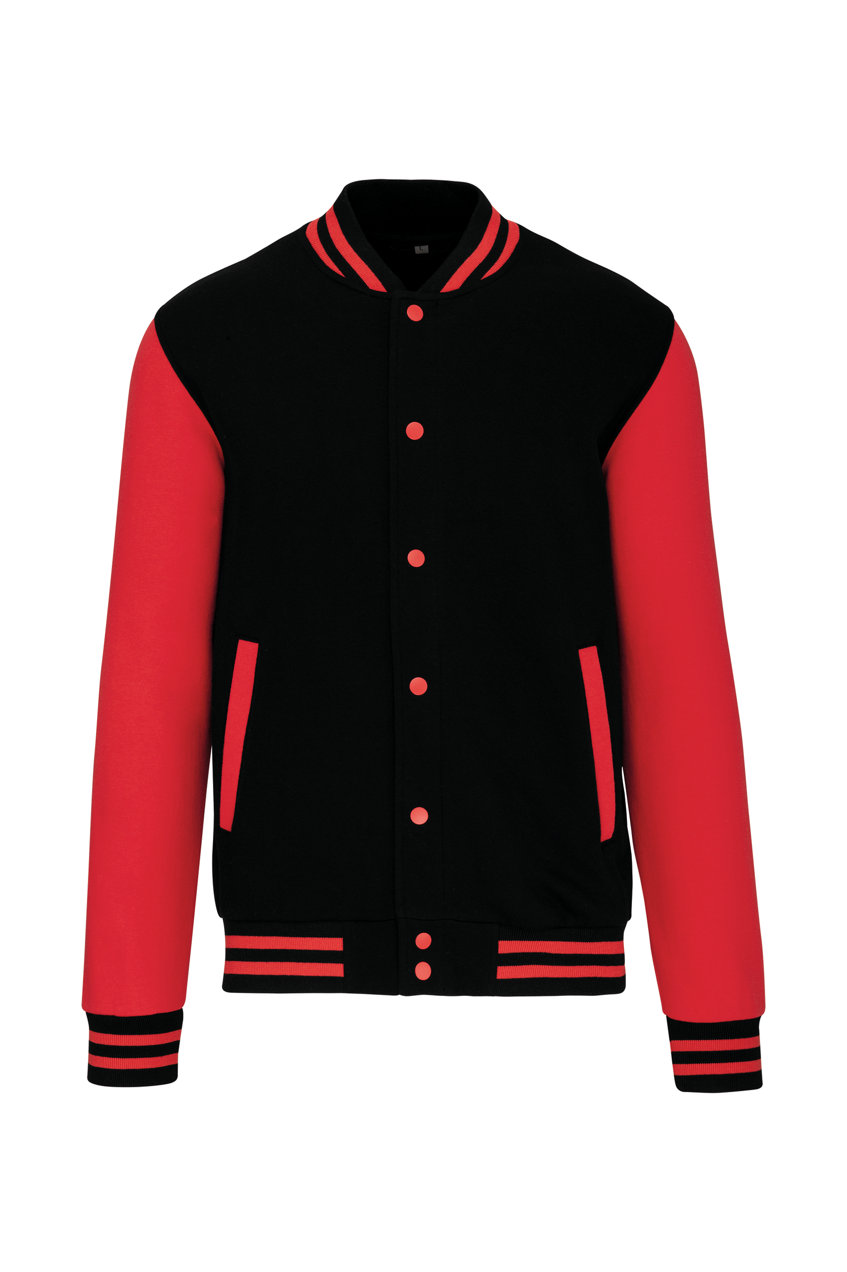Kariban College jacket unisex — Black / Red