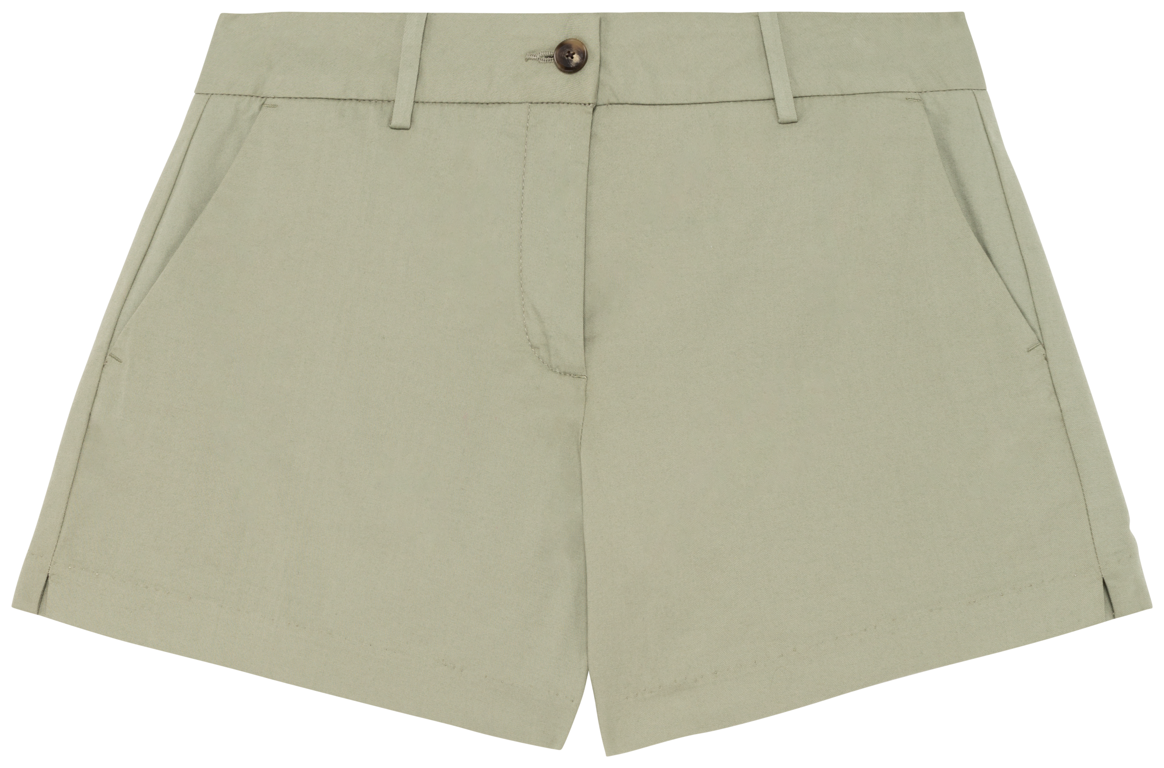 Native Spirit Ecologische chinobermuda dames — Almond Green