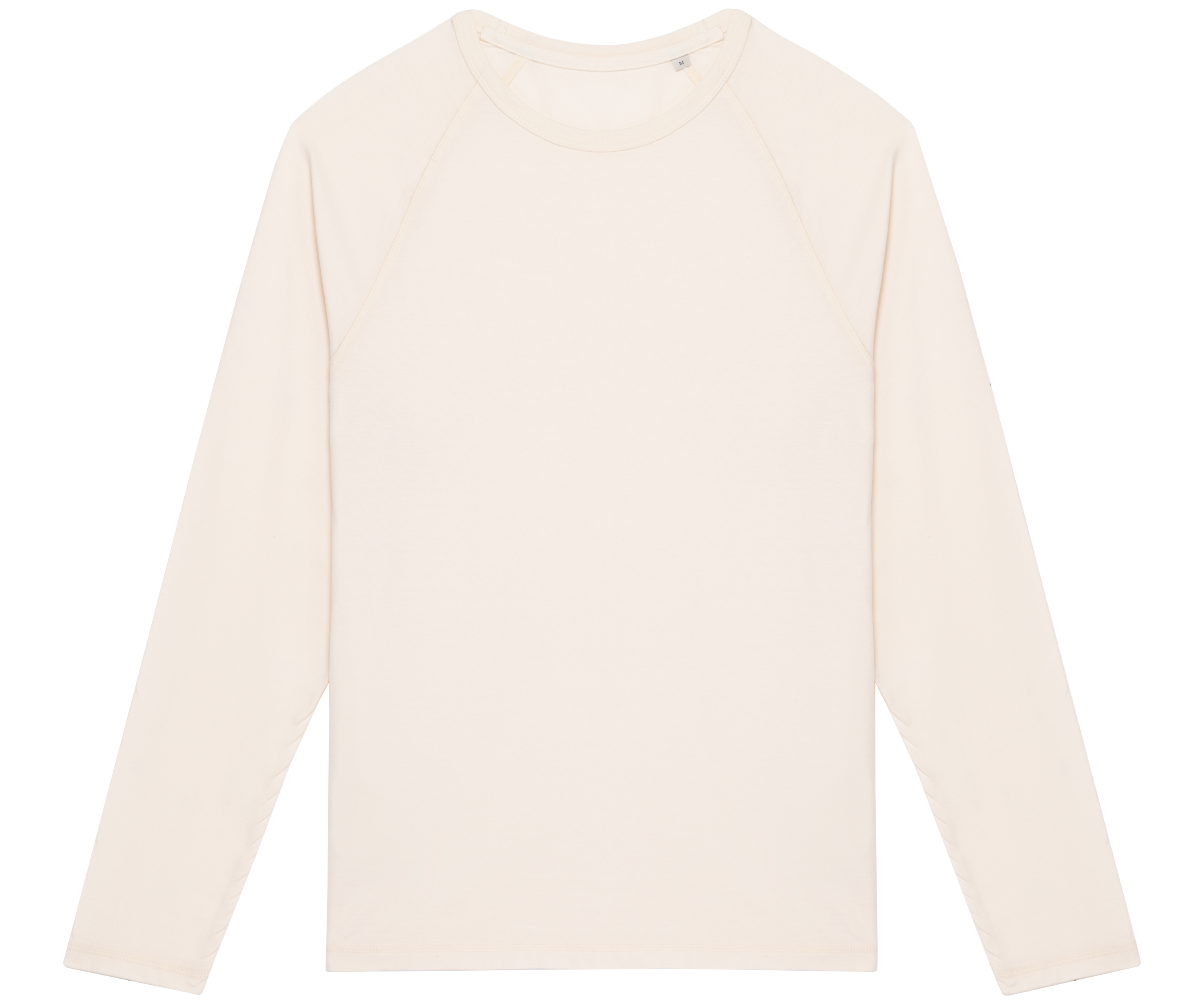 Native Spirit Ecologisch heren T-shirt met lange raglanmouwen — Washed Ivory