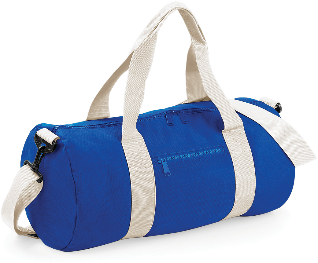 BagBase® Original Barrel Bag — Bright Royal / Off White
