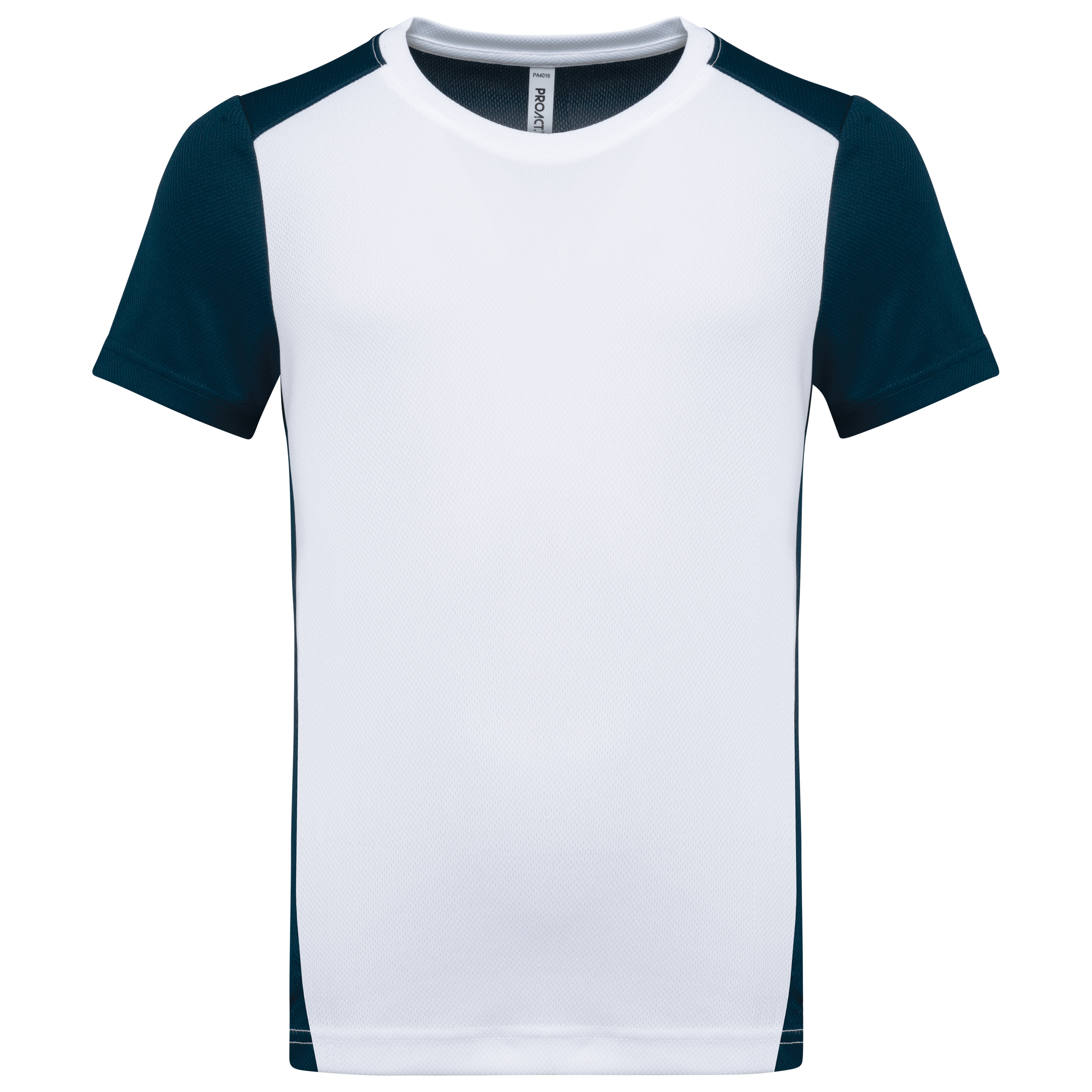 PROACT® Ecologisch sport-T-shirt in twee kleuren voor kinderen — White / Navy