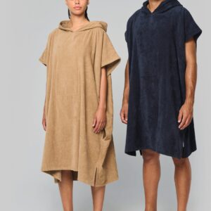 PROACT® Uniseks poncho met capuchon van badstof