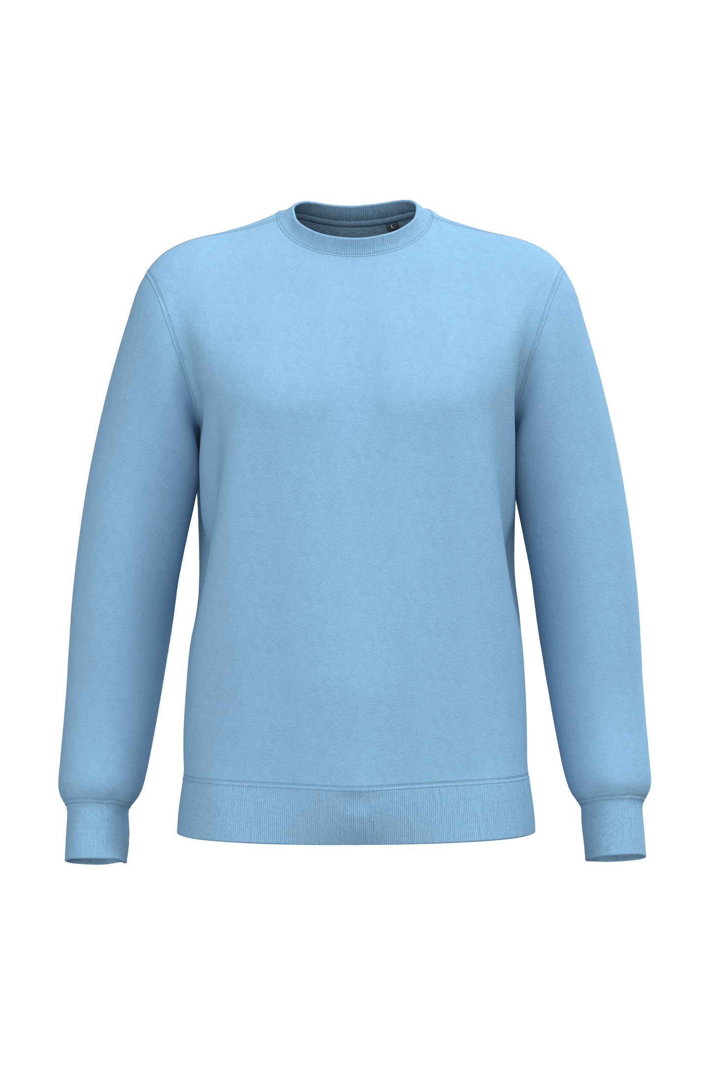 Kariban Gerecyclede uniseks sweater met ronde hals — Sky Blue