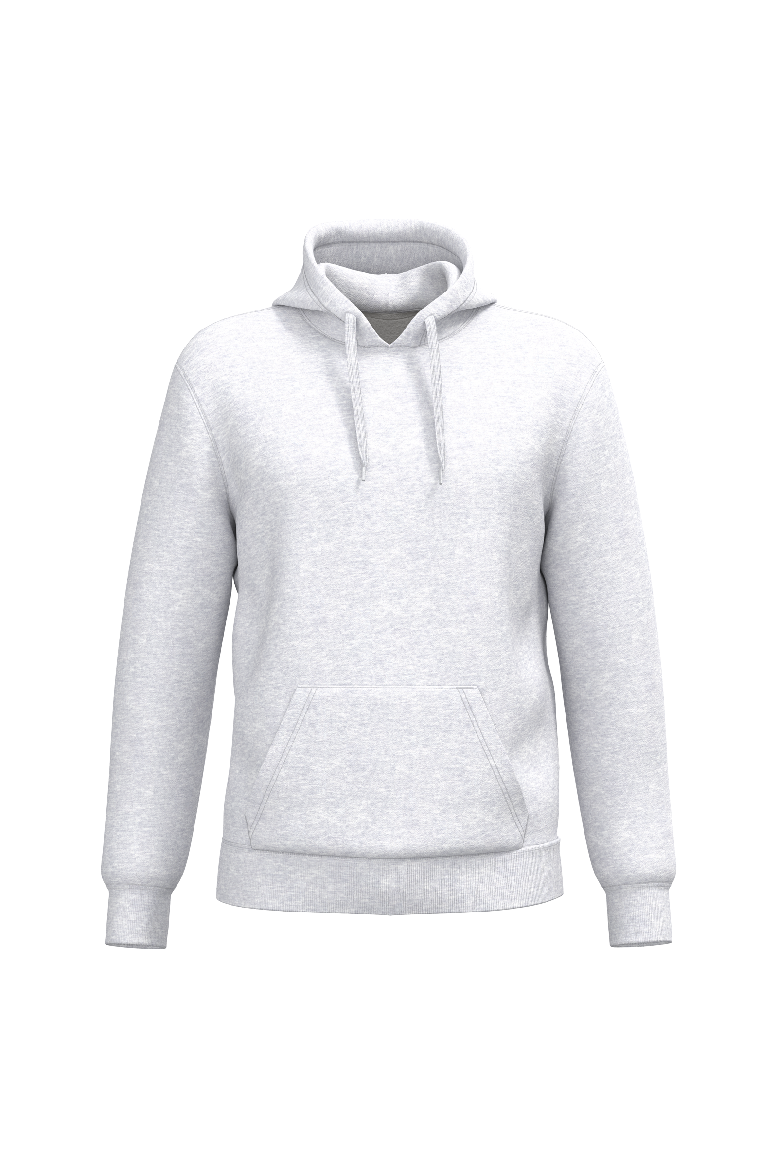 Kariban Gerecyclede uniseks sweater hoodie — Ash Heather