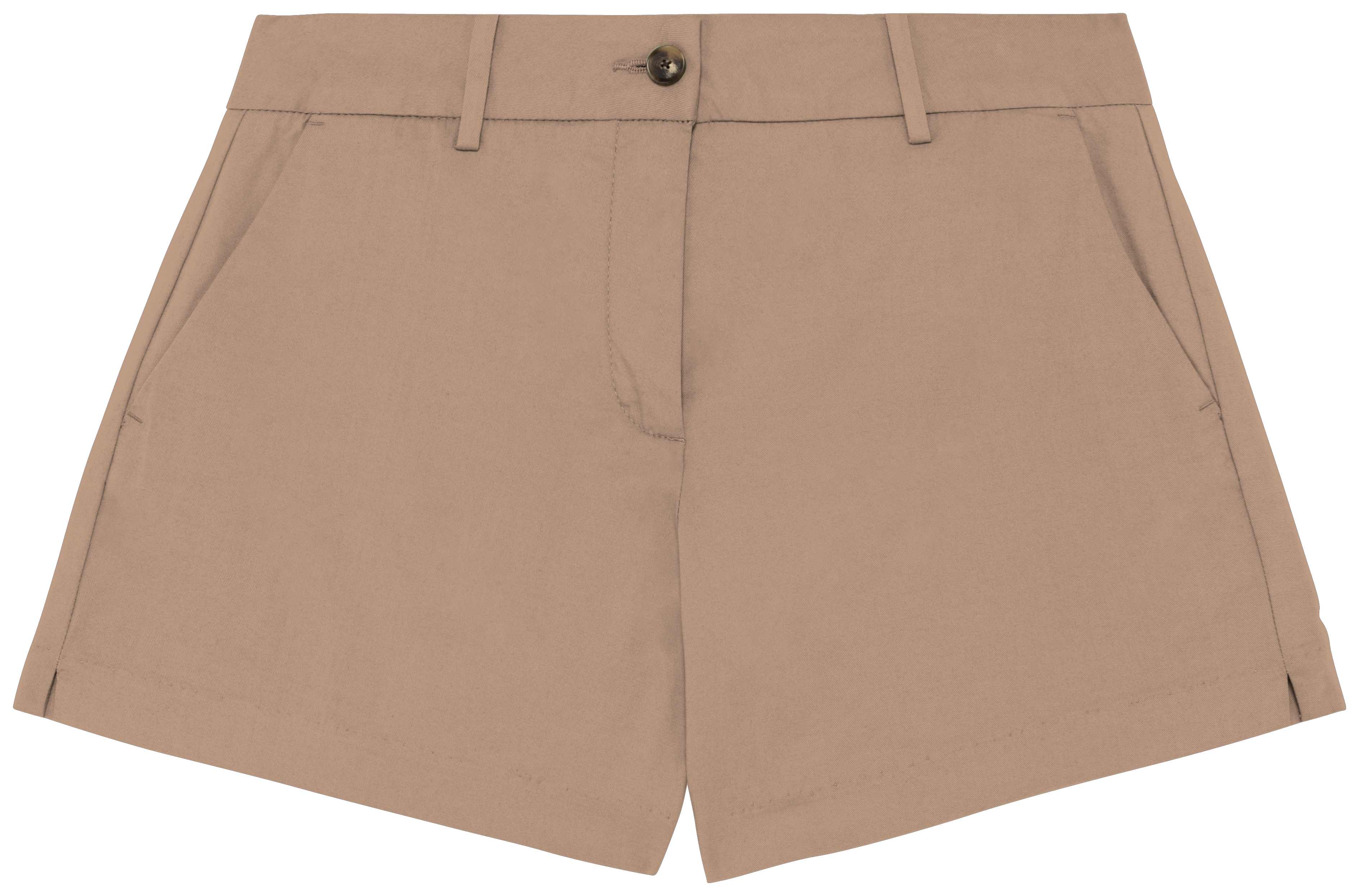 Native Spirit Ecologische chinobermuda dames — Wet Sand