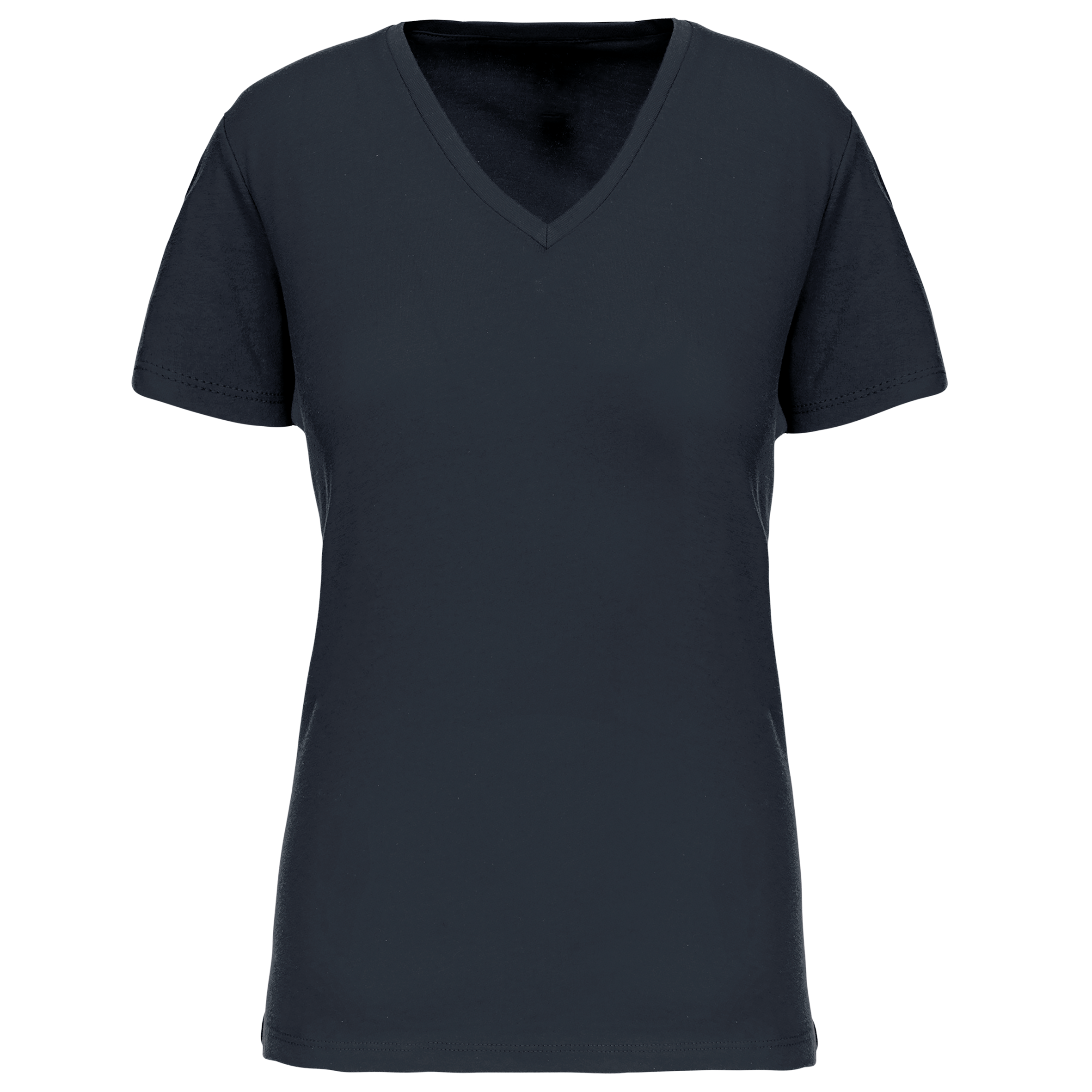 Kariban Dames-T-shirt BIO150 IC V-hals — Navy