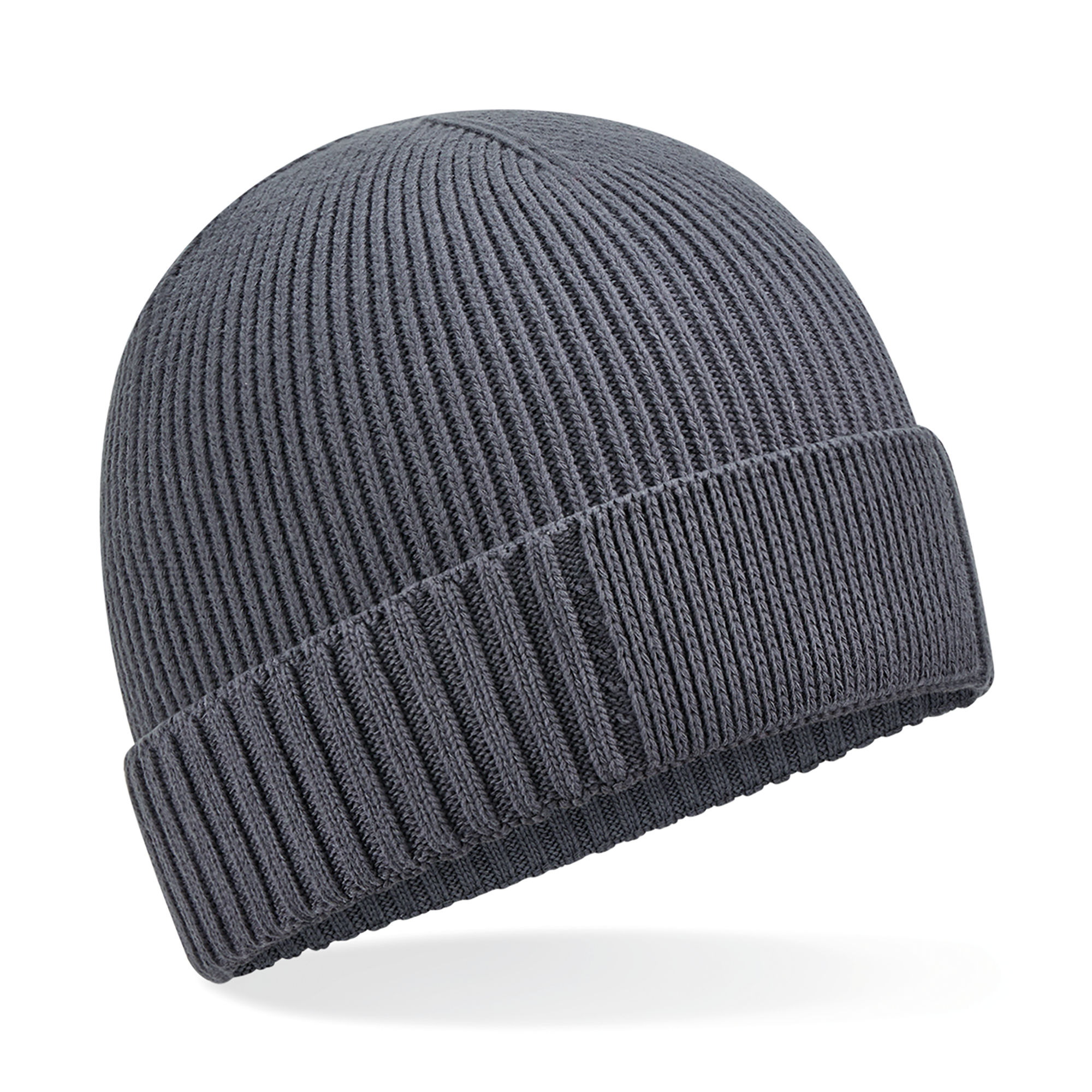 Beechfield® Biologisch katoenen muts met technische patch — Graphite Grey