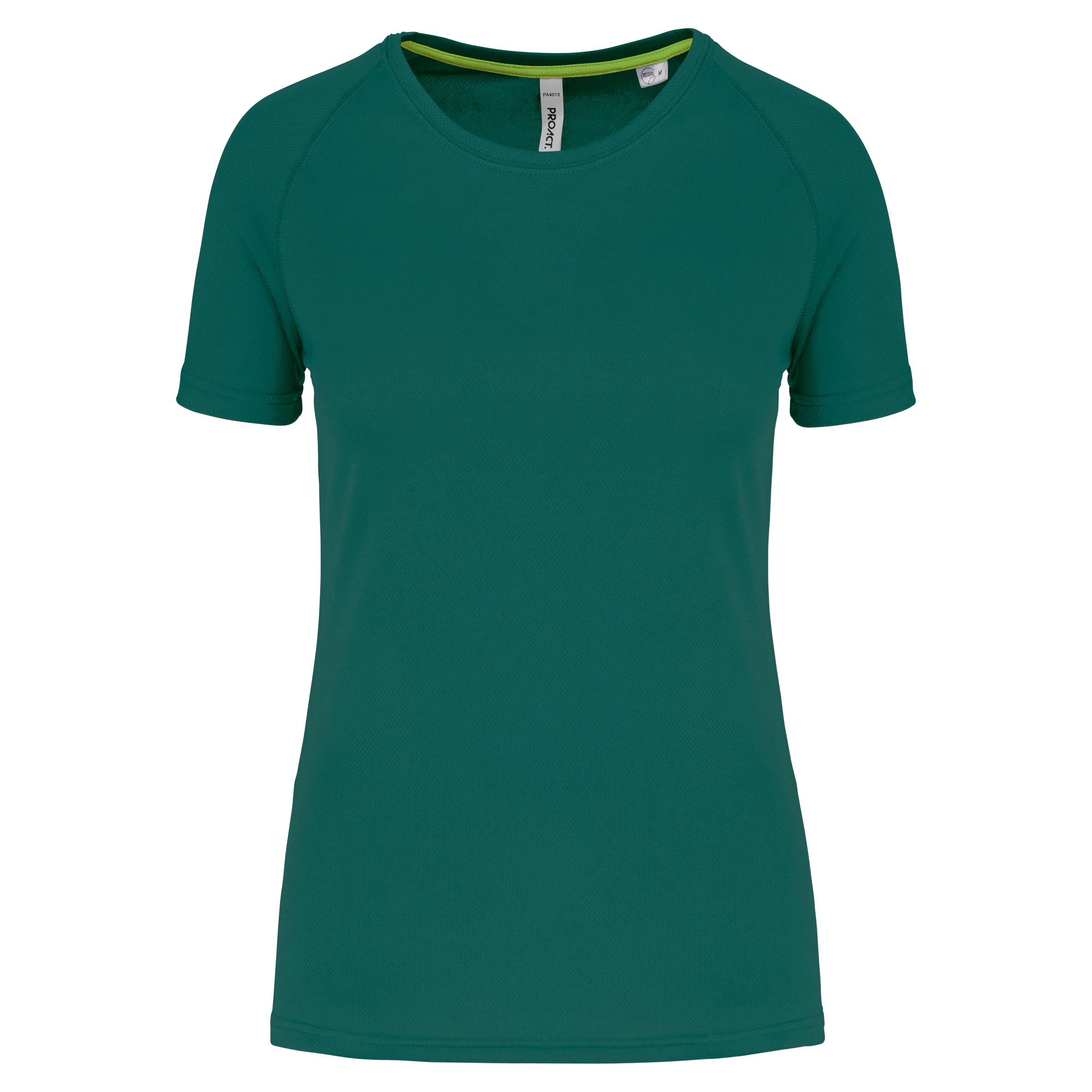 PROACT® Gerecycled damessport-T-shirt met ronde hals — Gingko Green
