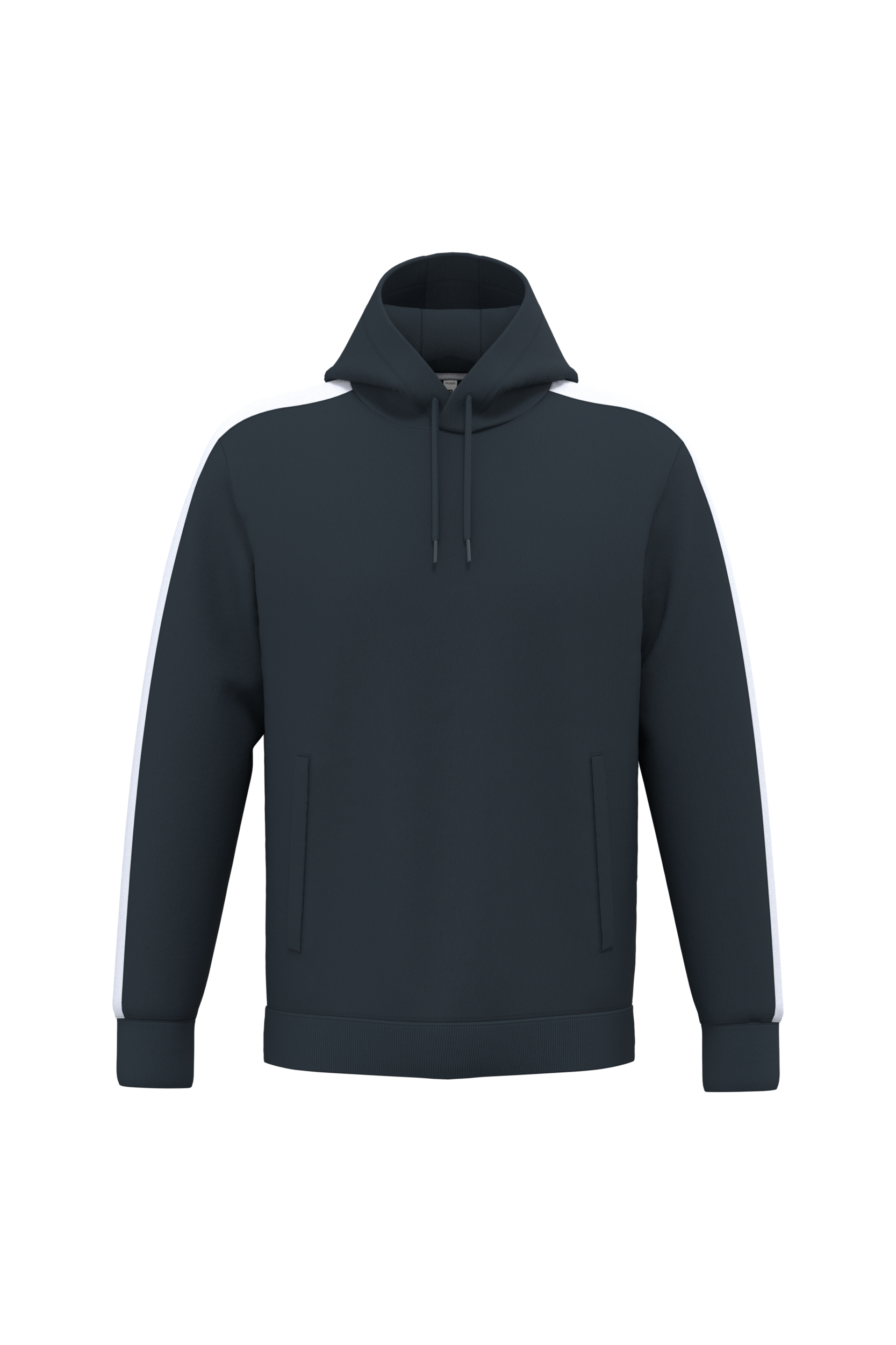 PROACT® Uniseks tweekleurige teamwear hoodie — Navy / White