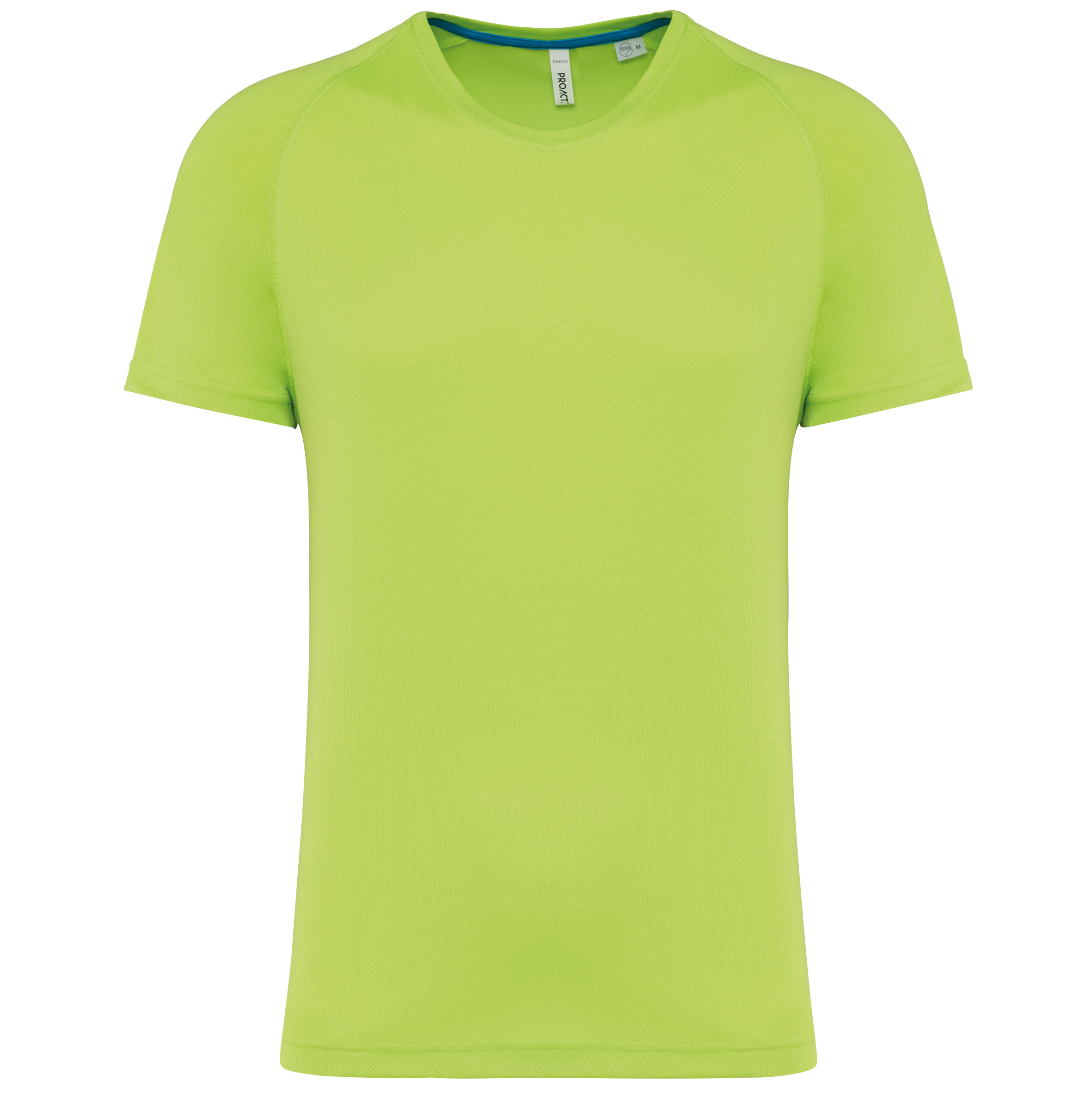 PROACT® Gerecycled herensport-T-shirt met ronde hals — Lime