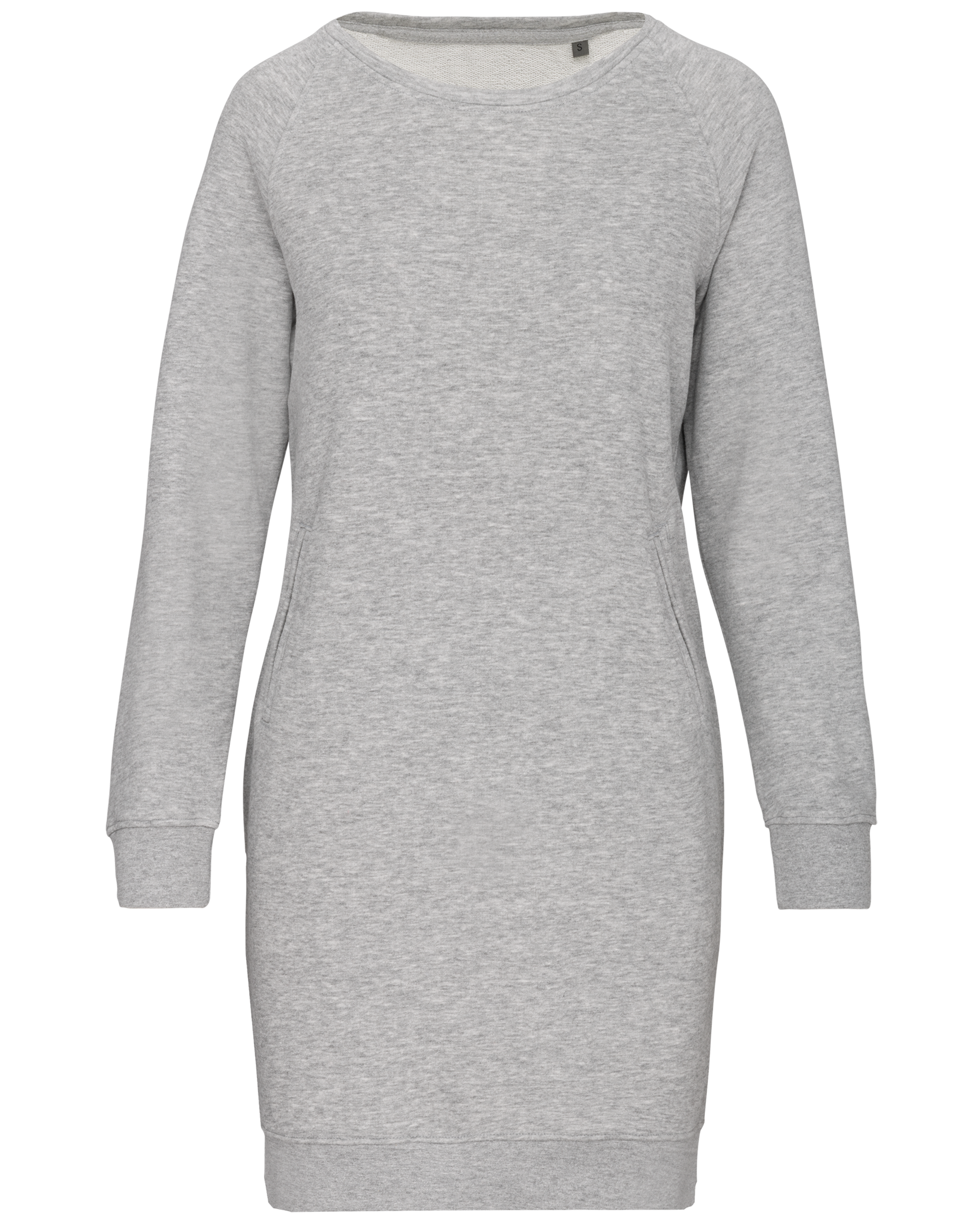 Kariban Bio fleece lounge jurk — Light grey heather