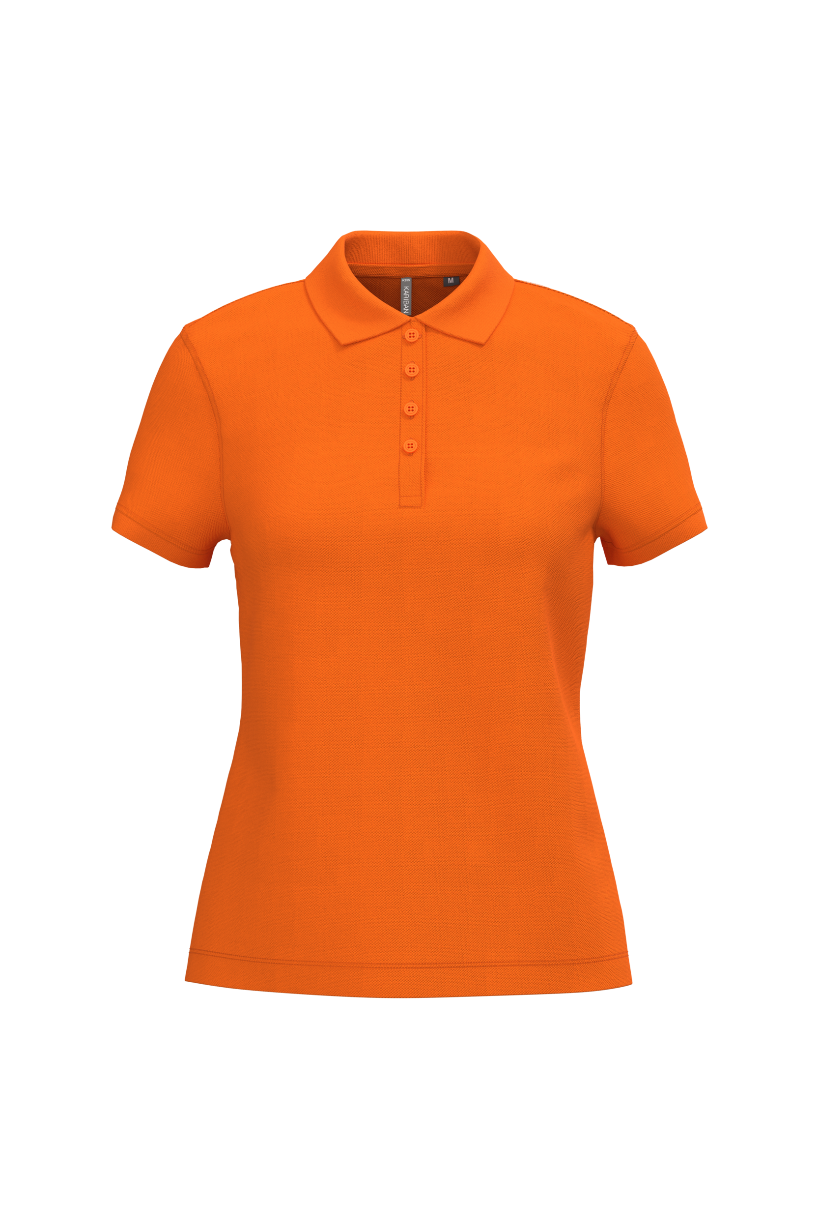 Kariban Piqué-damespolo korte mouwen — Orange