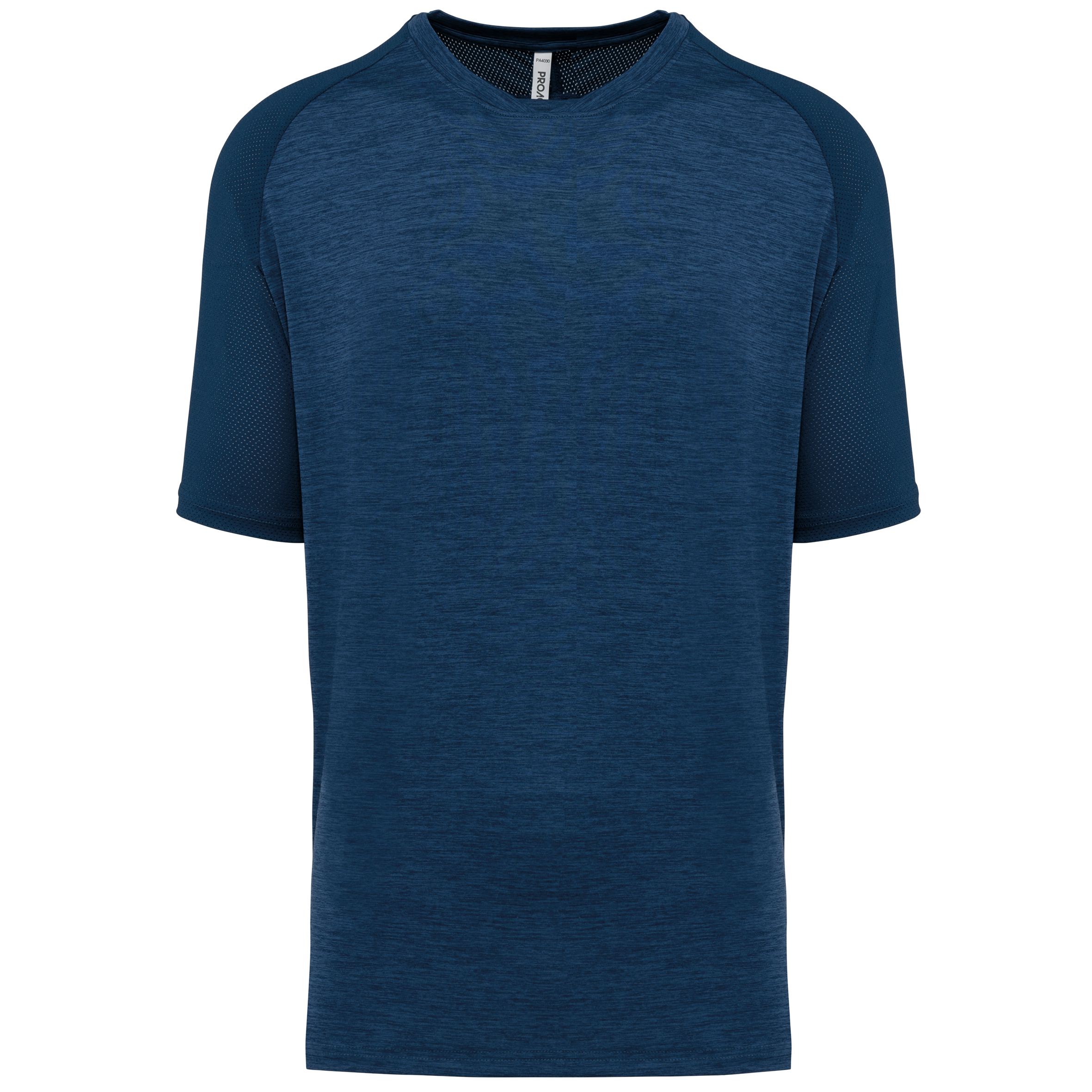 PROACT® Tweekleurig padel-T-shirt met raglanmouwen voor heren — Sporty Navy / Marl Sporty Navy
