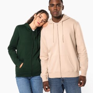 Kariban Gerecyclede uniseks sweater met rits en capuchon