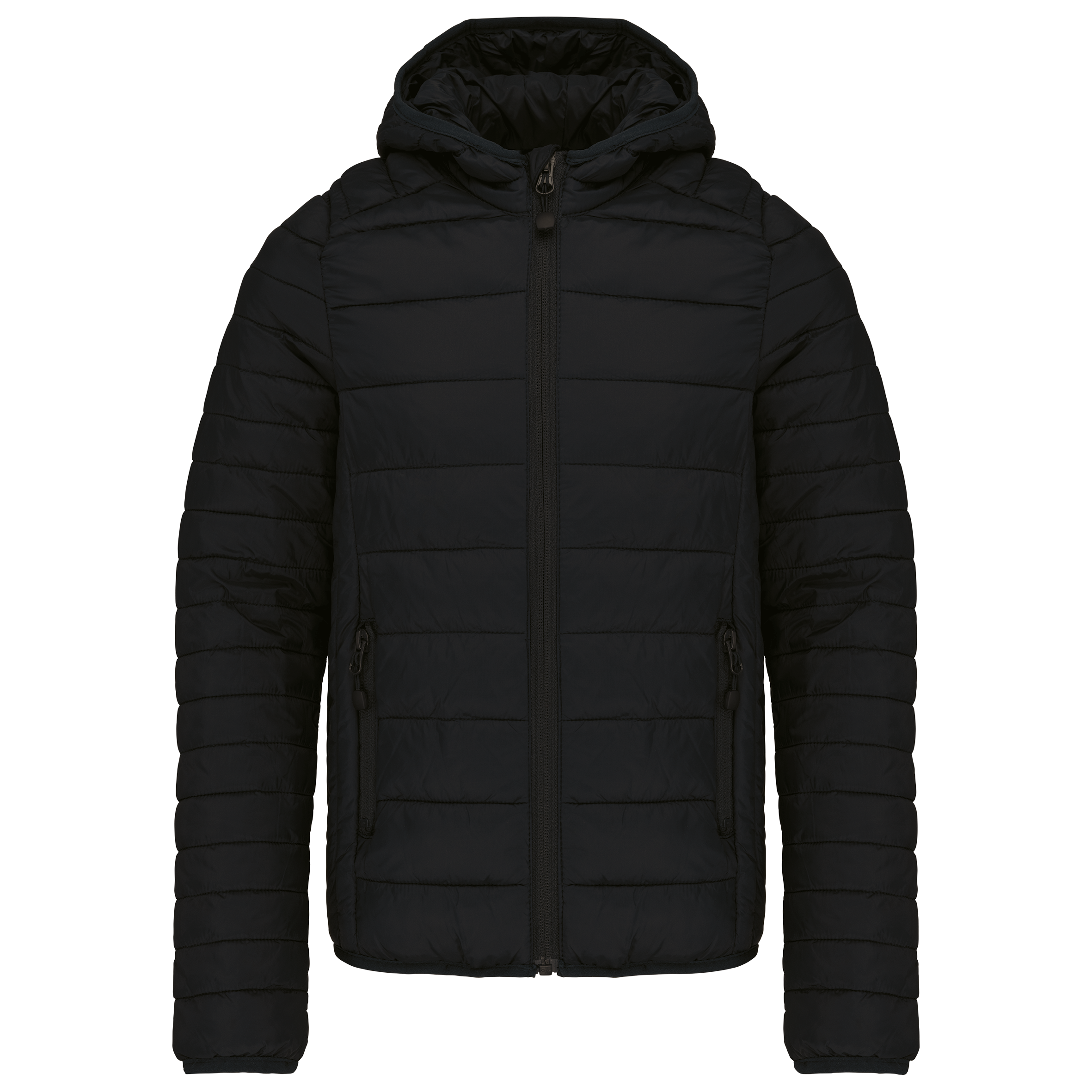 Kariban Donsjack met capuchon — Black