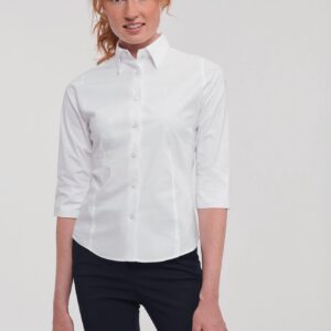 Russell Ladies' 3/4 Sleeve Easy Care Fitted Shirt