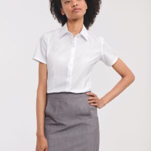 Russell Ladies Short Sleeve Herringbone Shirt