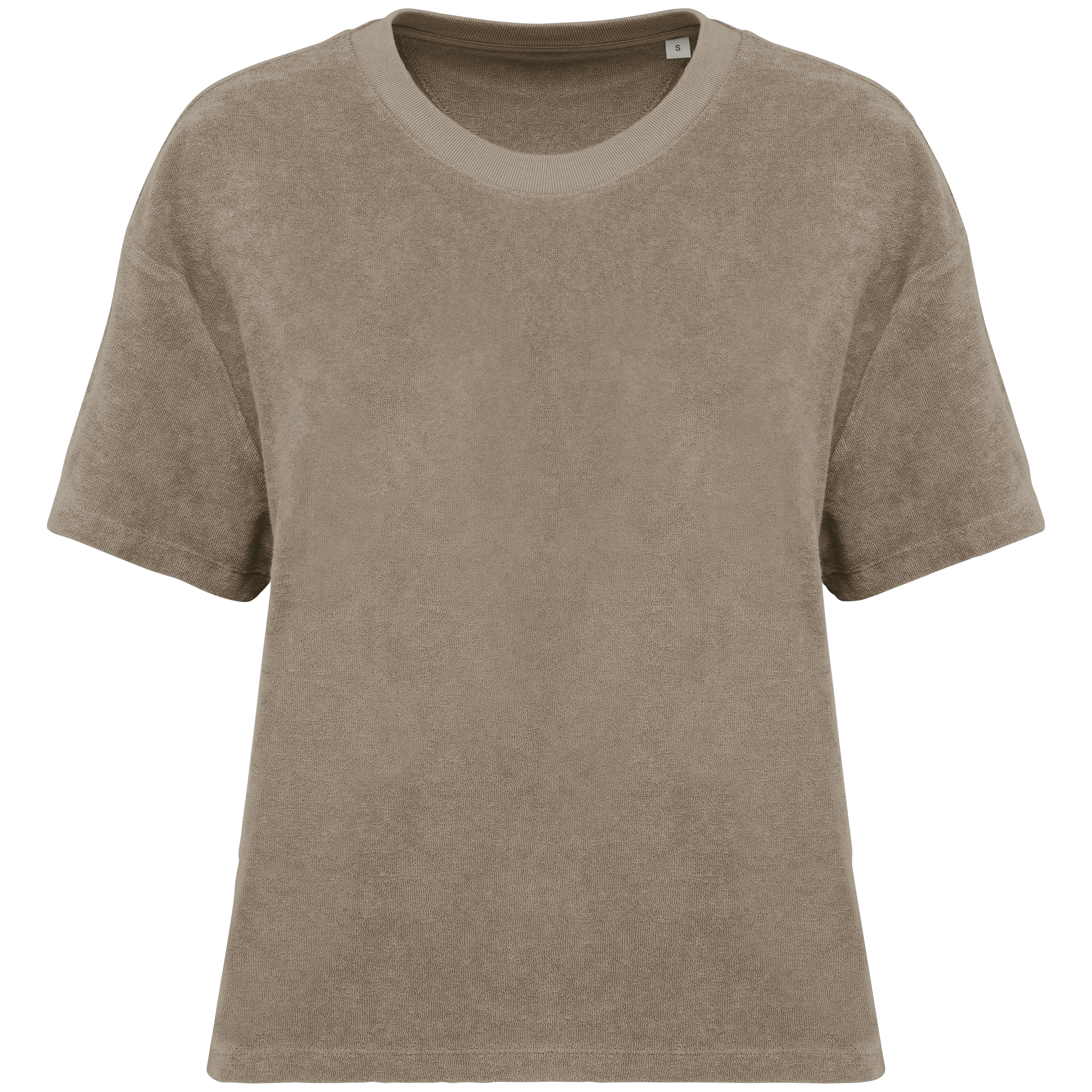 Native Spirit Ecologisch badstof dames T-shirt — Cream Coffee